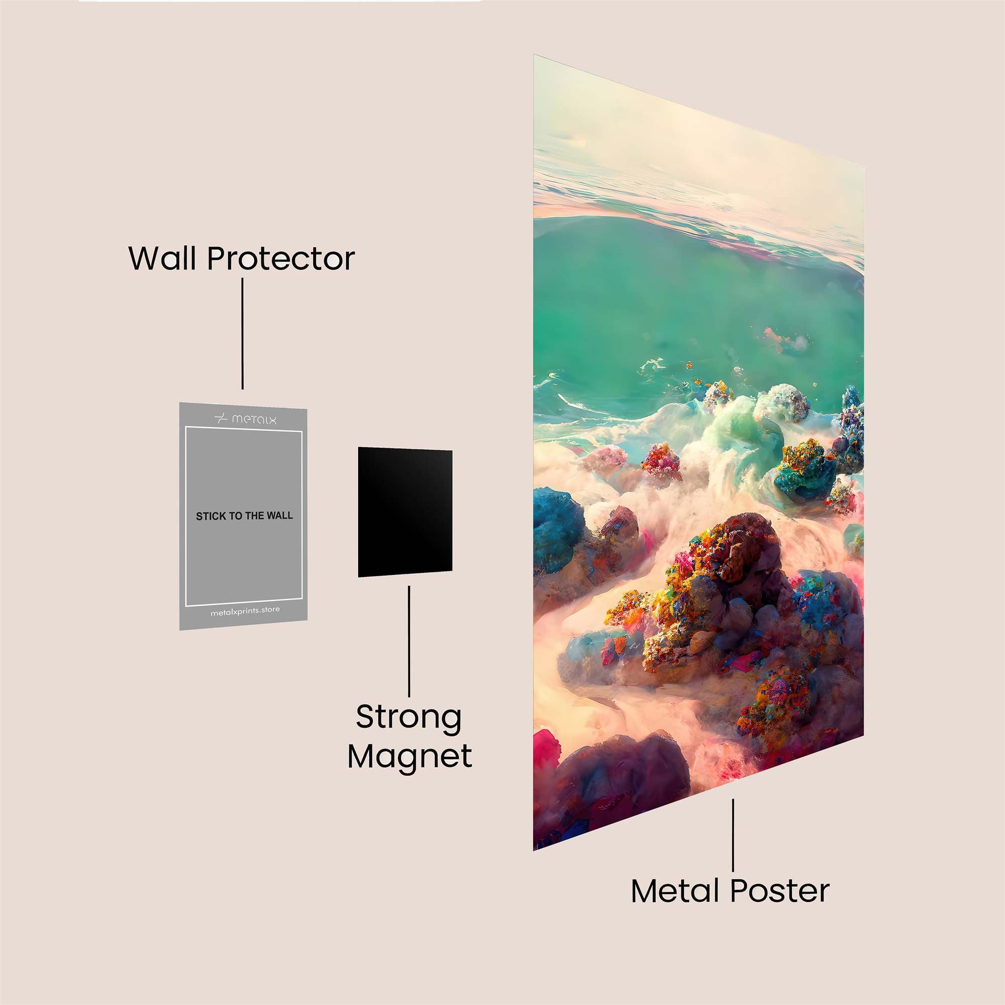 Coral Dreamscape Safe Wall Magnetic / M