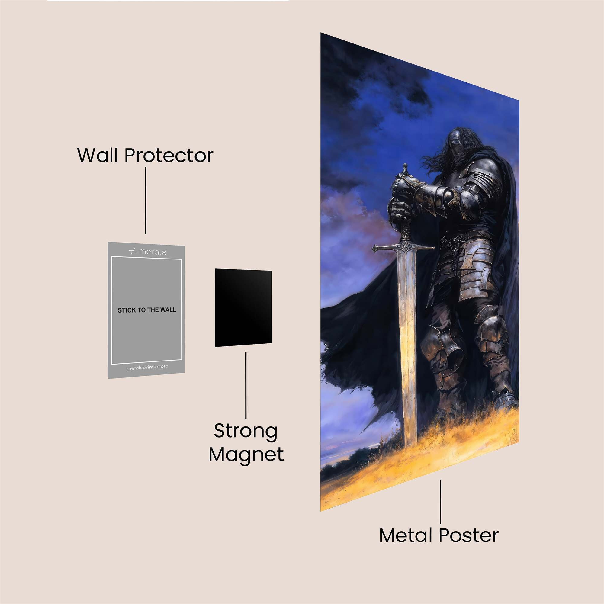 Knight Sombre Safe Wall Magnetic / M