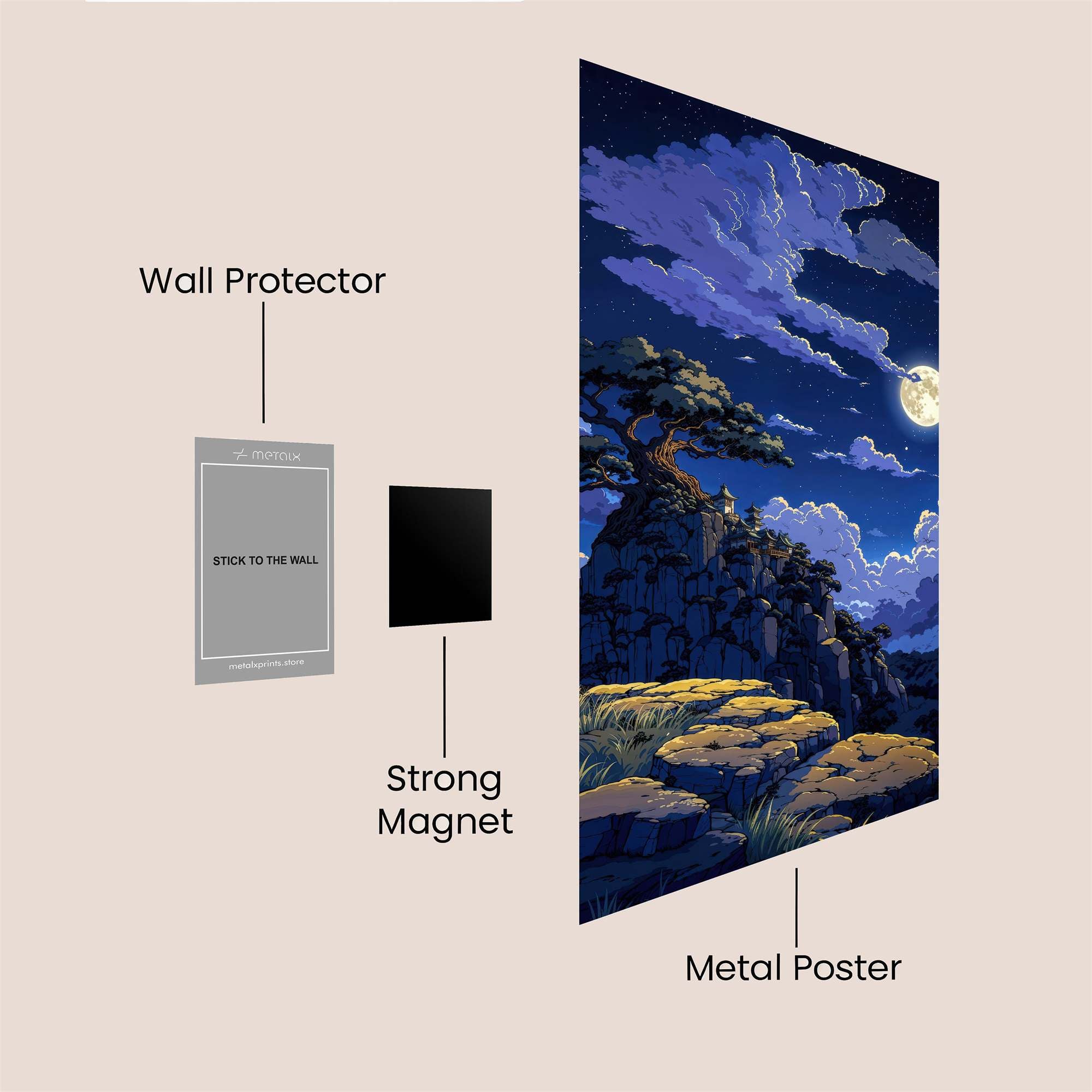 Moonlit Serenity Safe Wall Magnetic / M