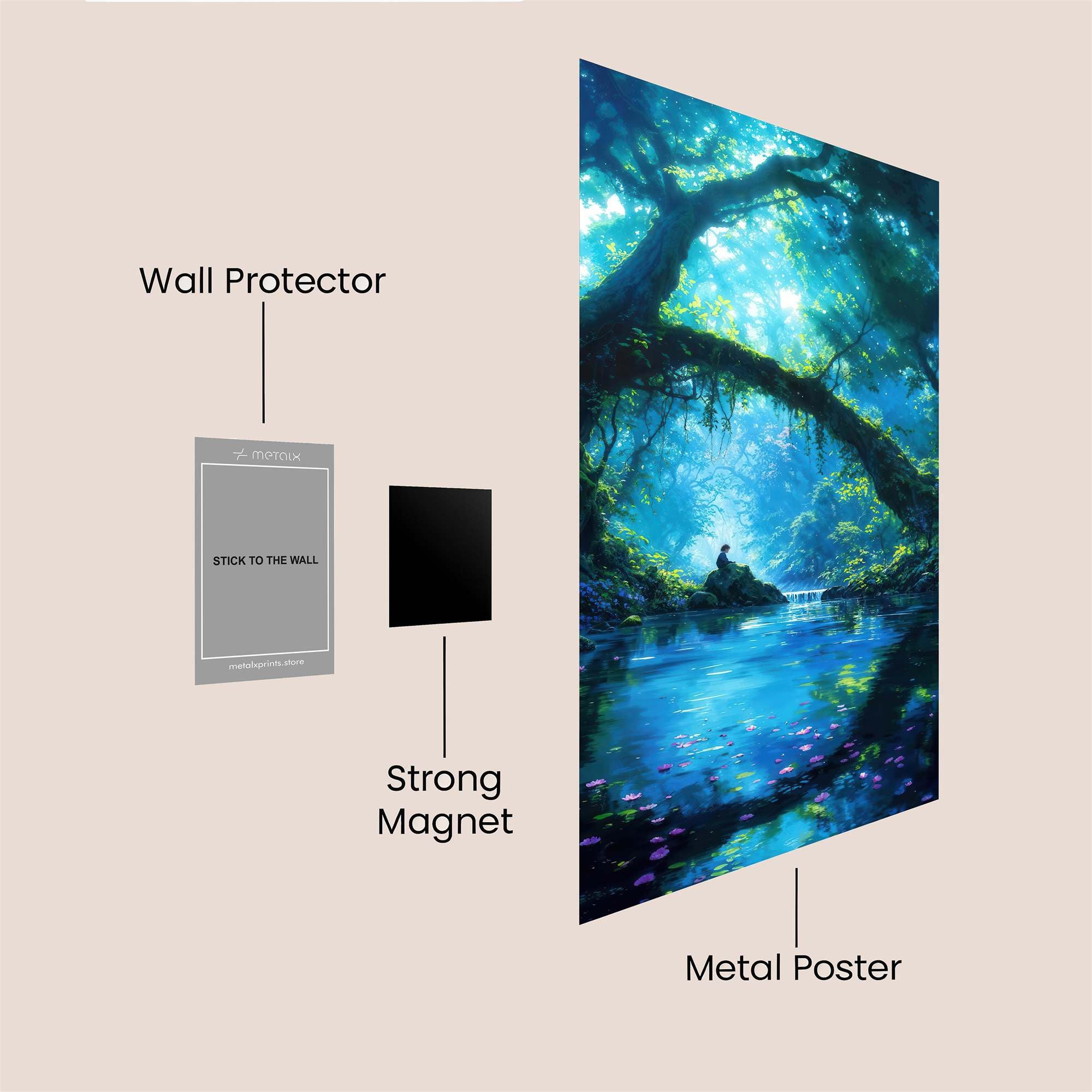 Forest Tranquil Safe Wall Magnetic / M