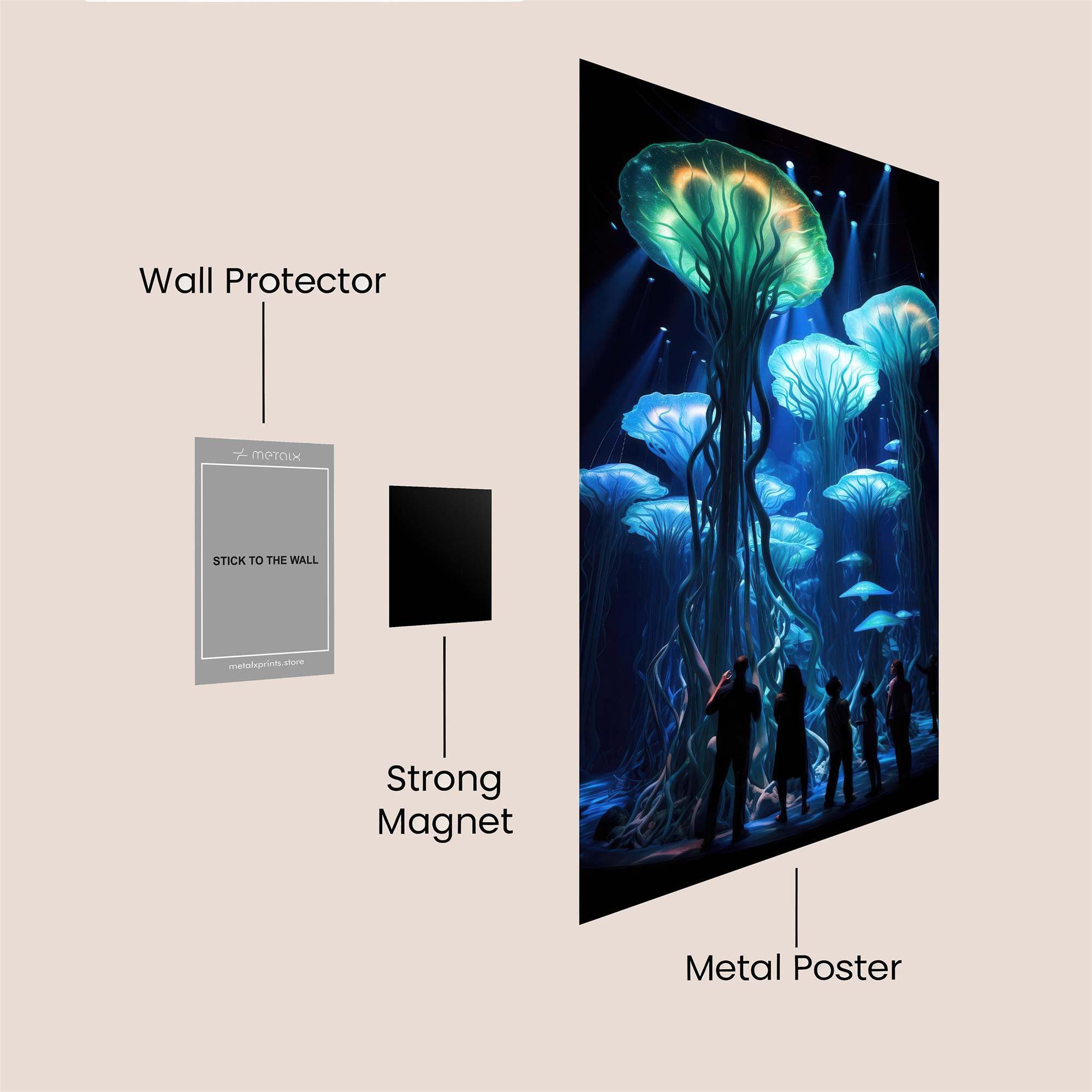 Jellyfish Enchantment Safe Wall Magnetic / M