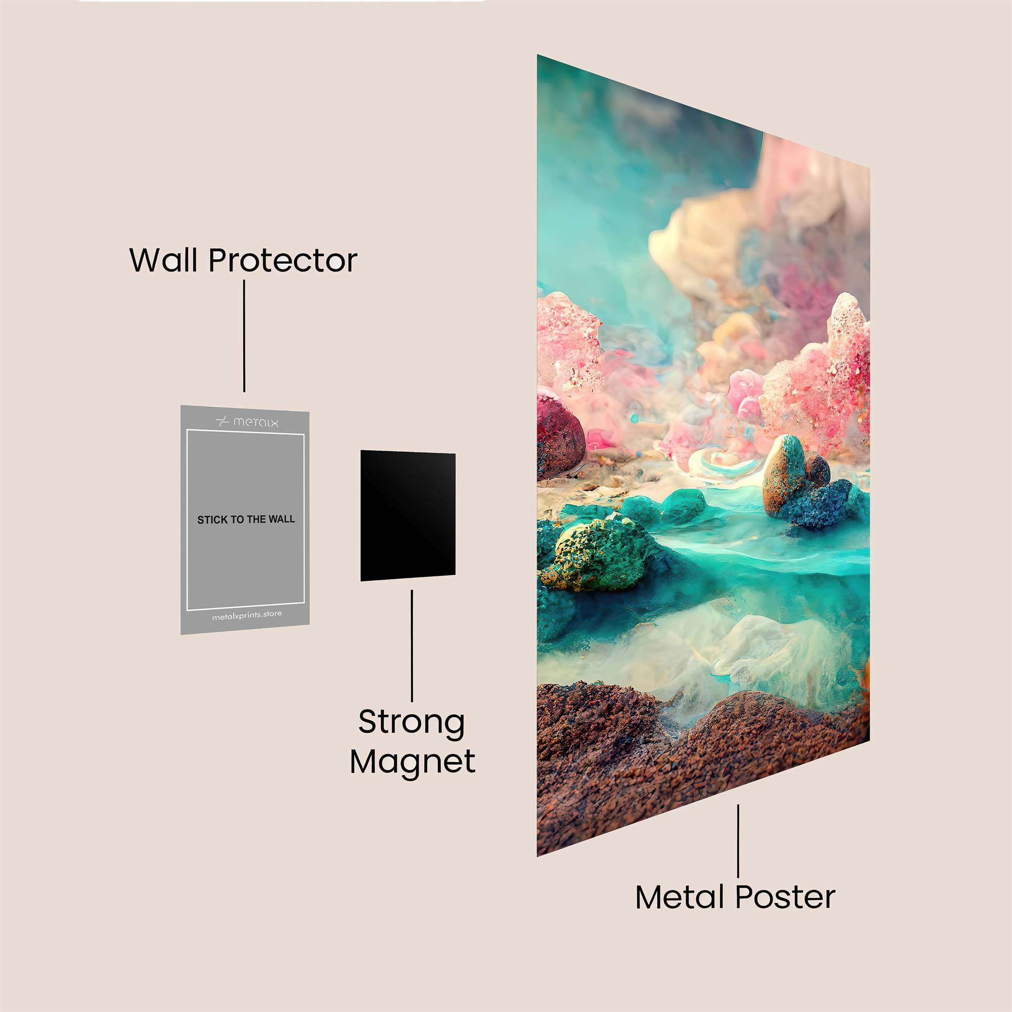 Coral Dreamscape Safe Wall Magnetic / M