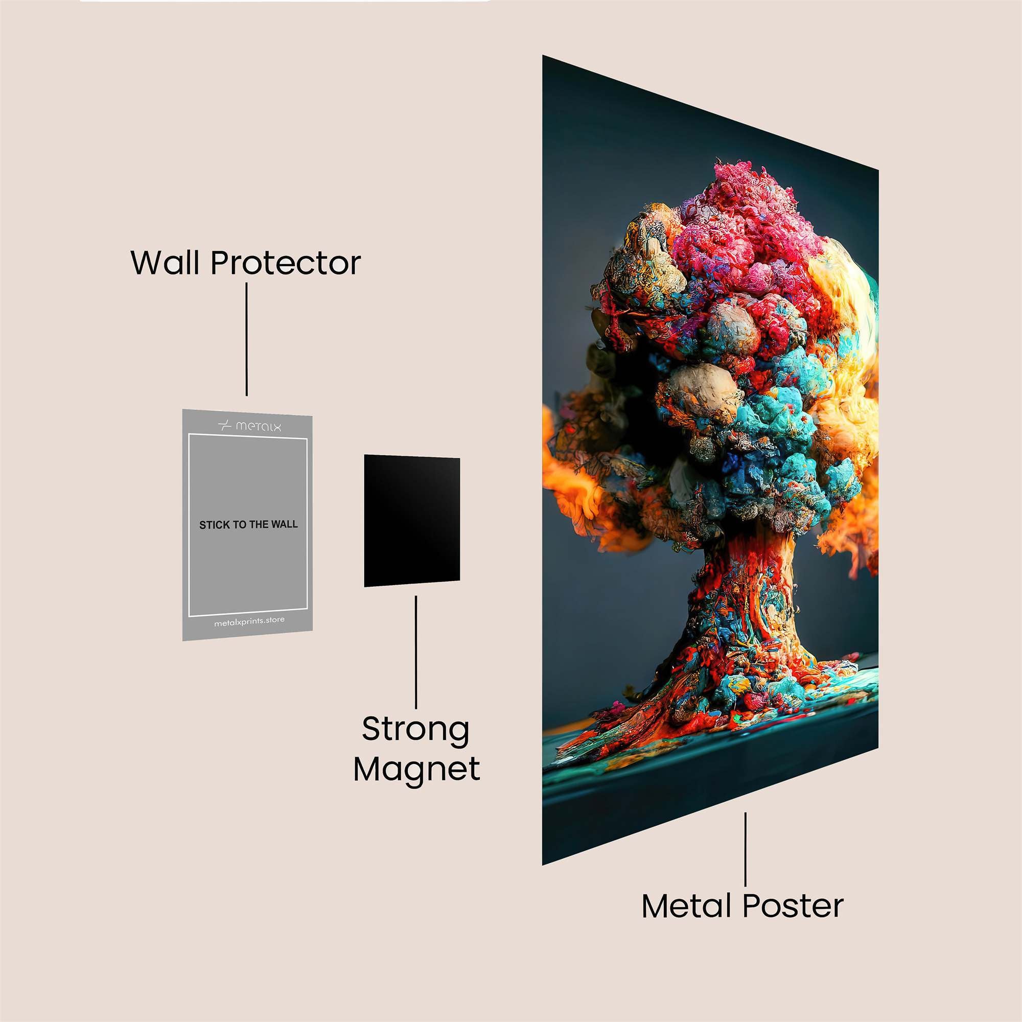 Colorful Chaos Safe Wall Magnetic / M