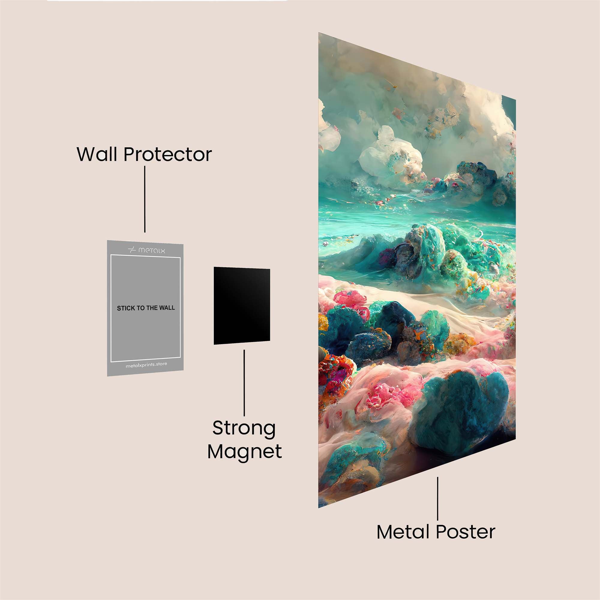 Coral Dreamscape Safe Wall Magnetic / M