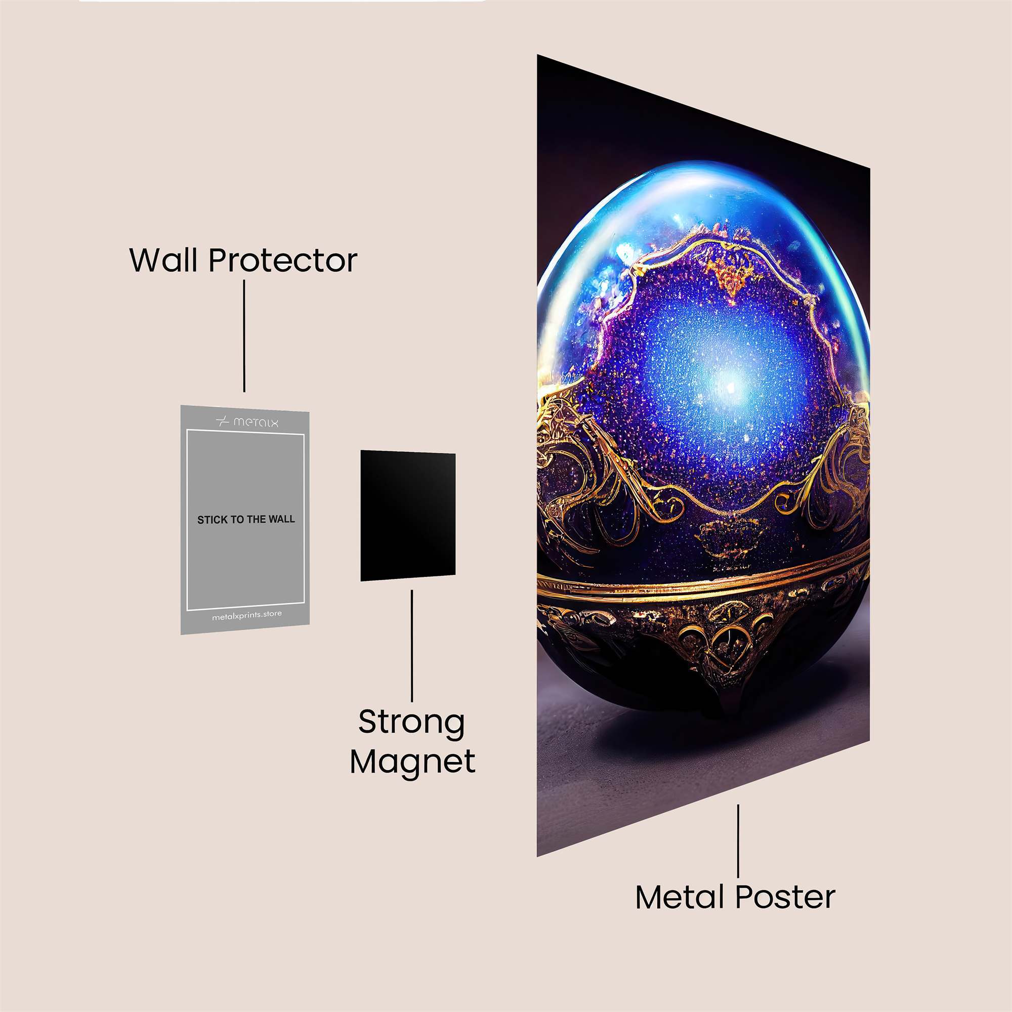 Cosmic Enigma Safe Wall Magnetic / M