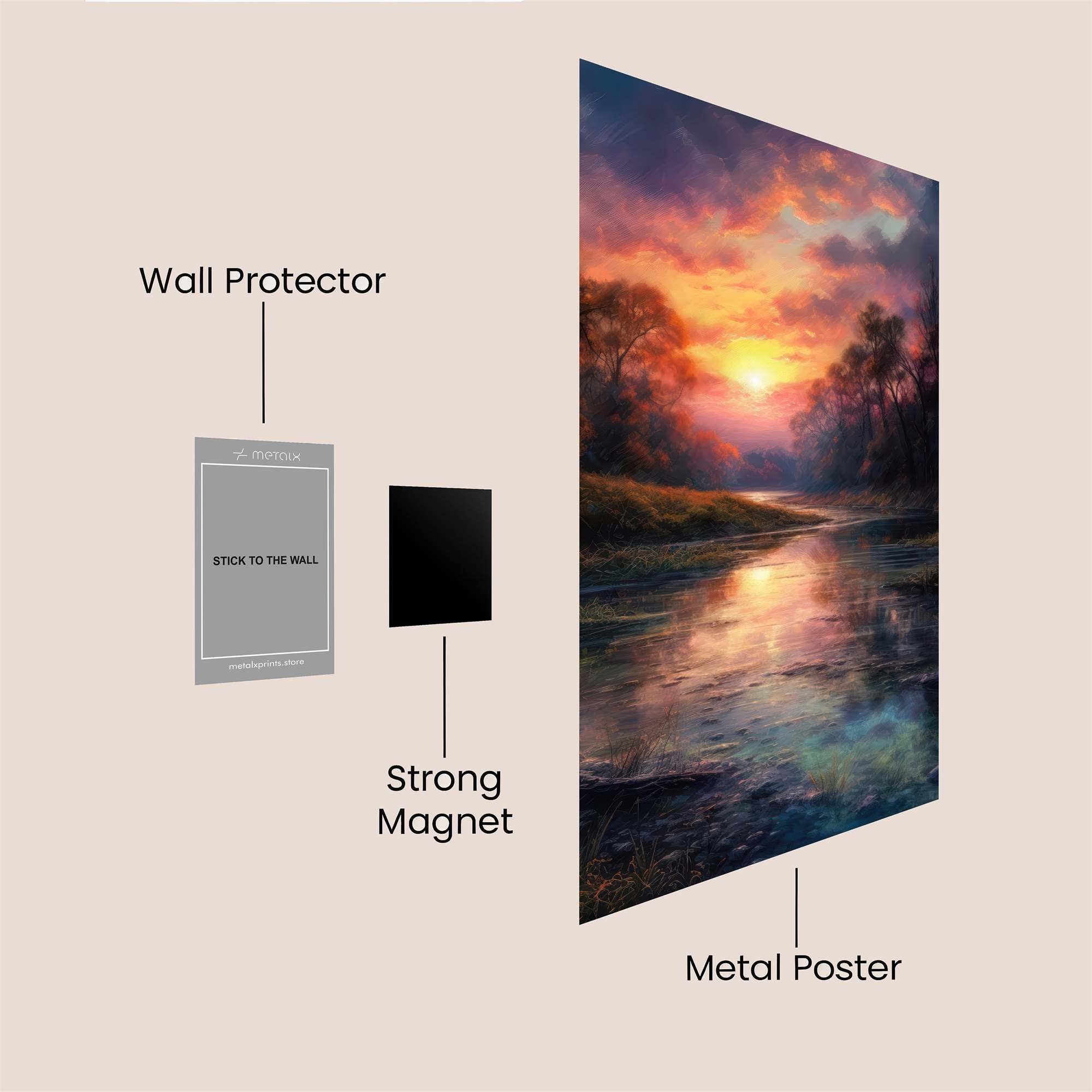 Sunset Serenity Safe Wall Magnetic / M