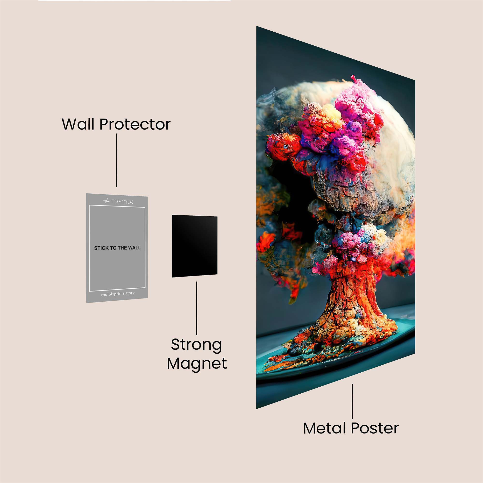 Mushroom Euphoria Safe Wall Magnetic / M