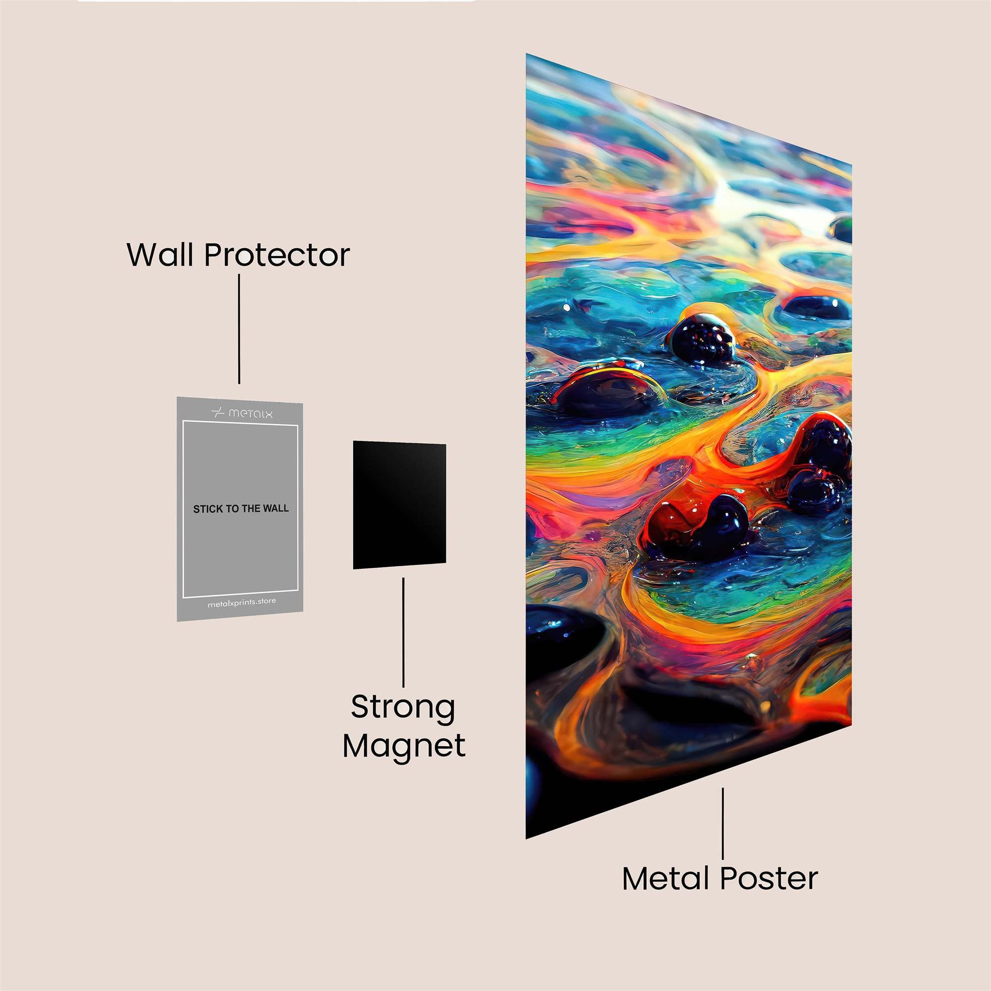 Colorful Chaos Safe Wall Magnetic / M
