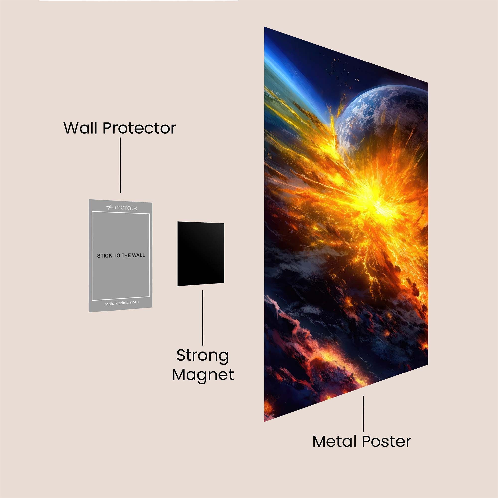 Earth Apocalypse Safe Wall Magnetic / M