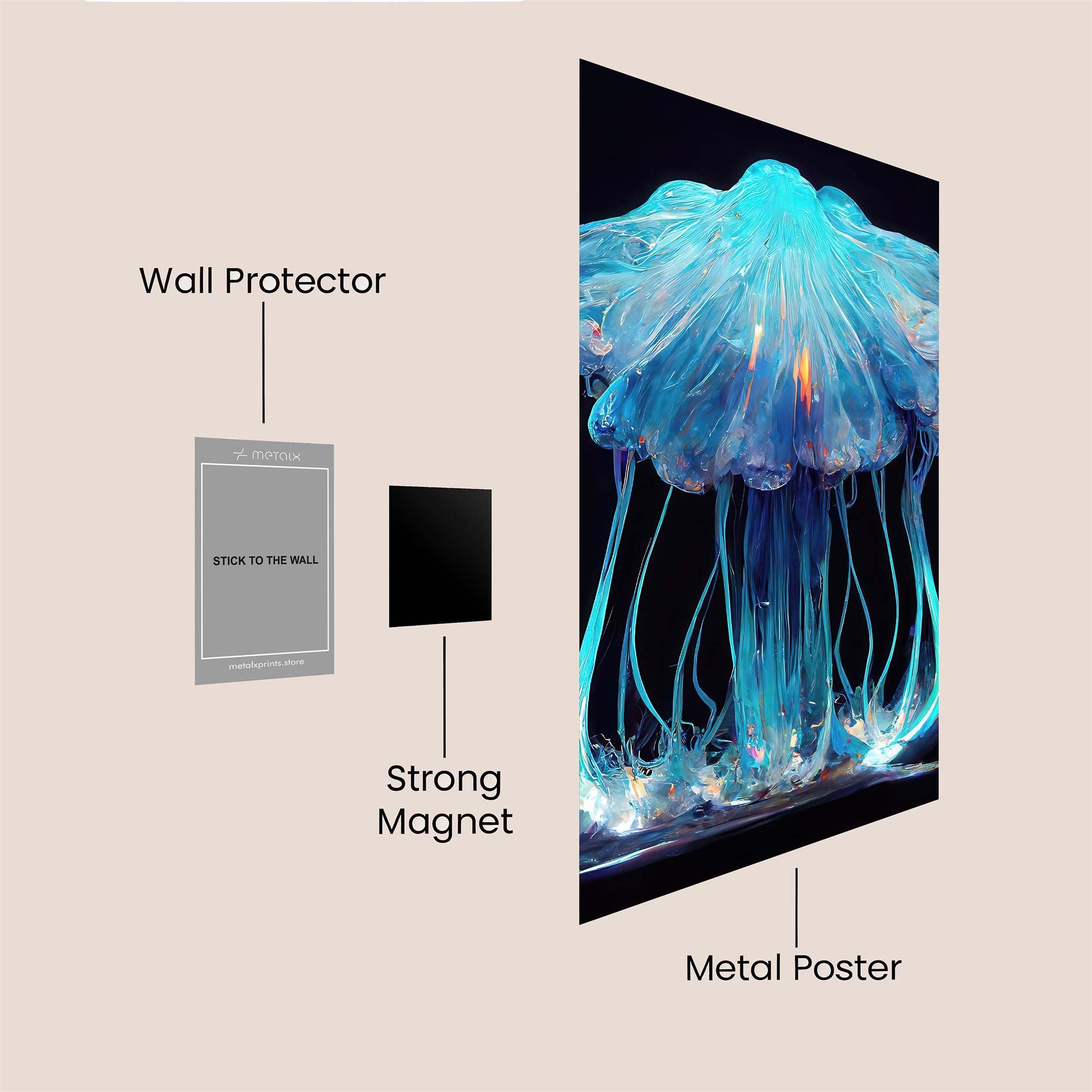 Jellyfish Radiance Safe Wall Magnetic / M