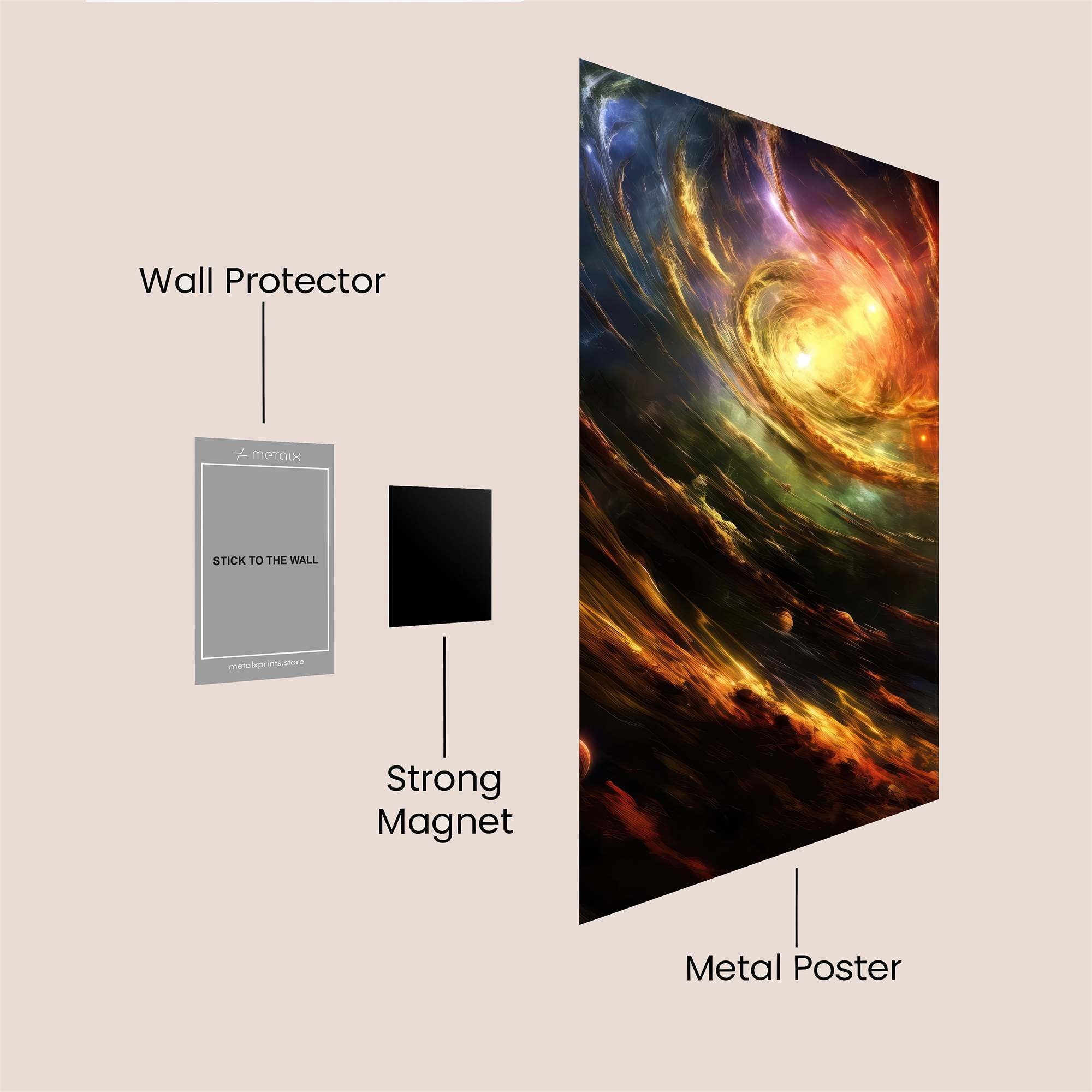 Cosmic Swirl Safe Wall Magnetic / M