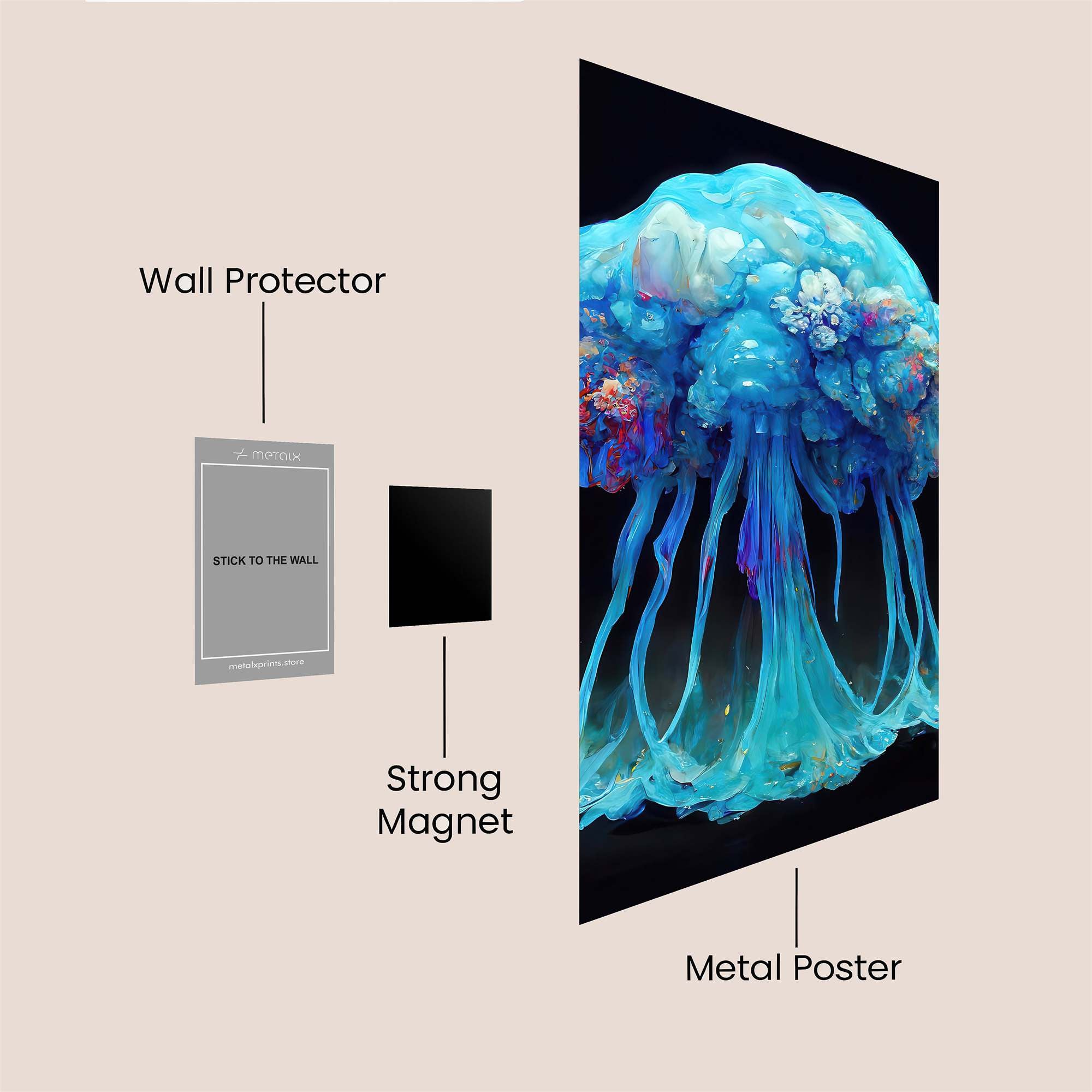 Jellyfish Dream Safe Wall Magnetic / M
