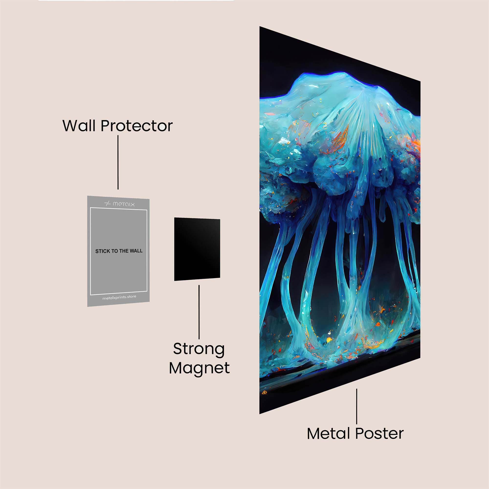 Jellyfish Dream Safe Wall Magnetic / M