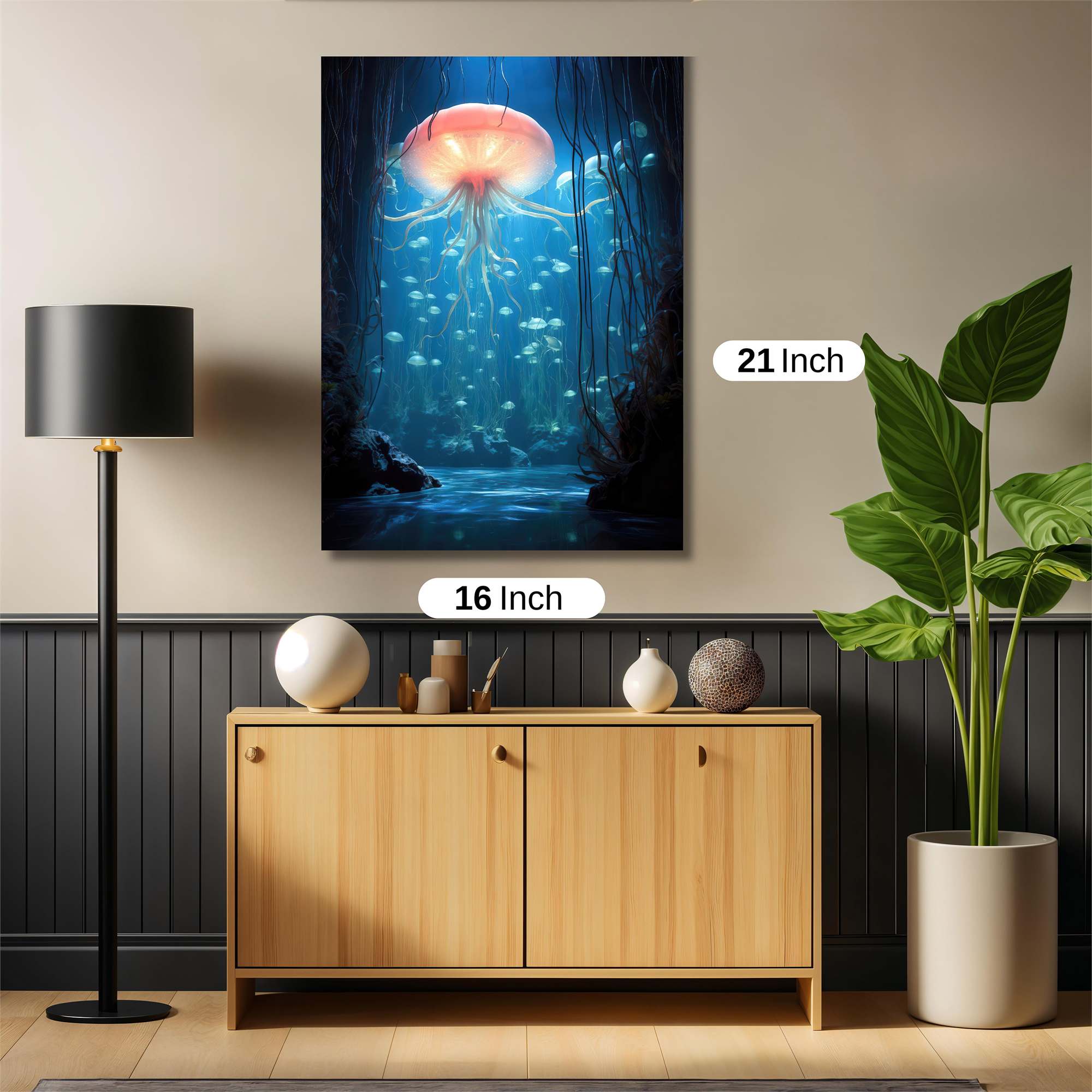 Jellyfish Serenity Safe Wall Magnetic / M