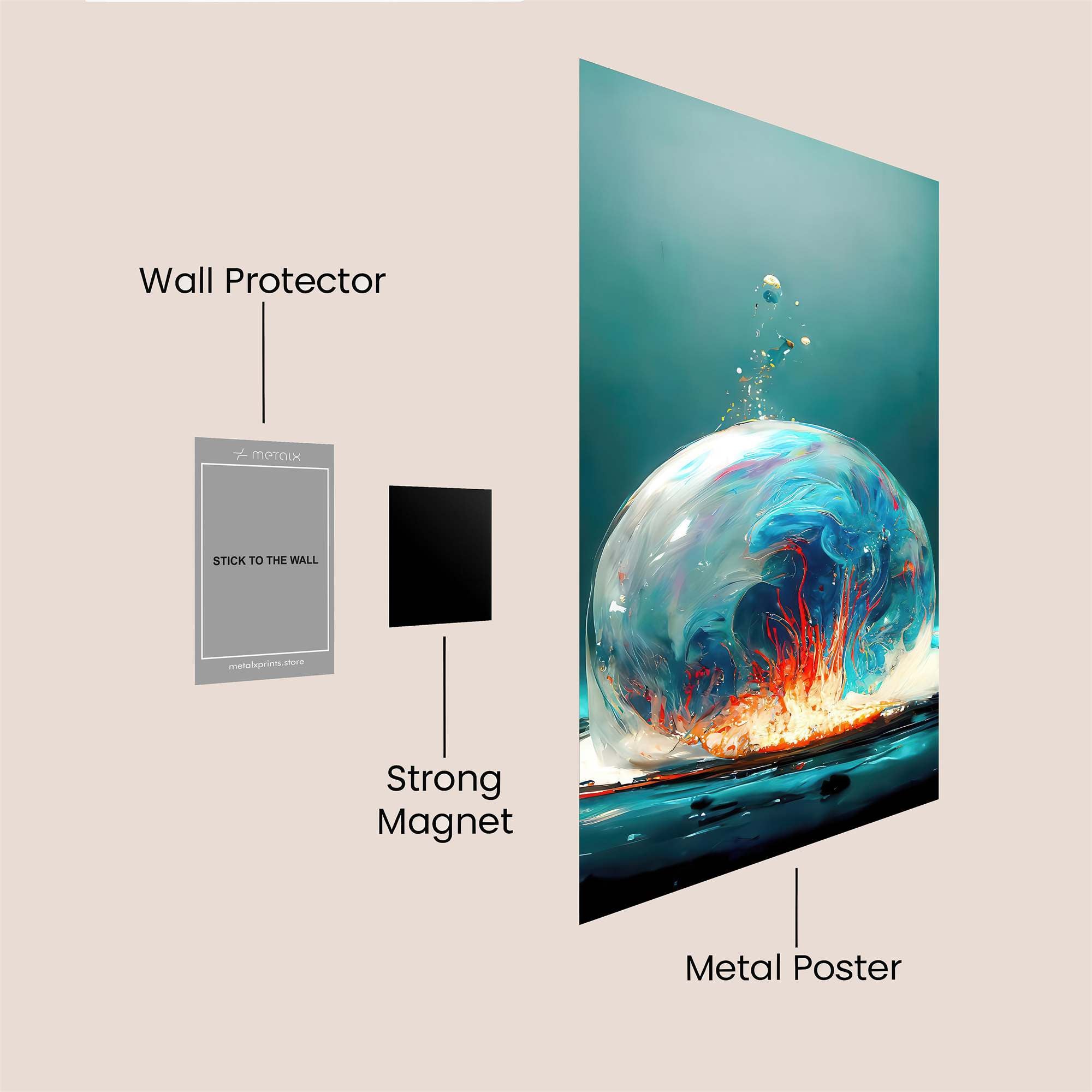 Bubble Burst Safe Wall Magnetic / M