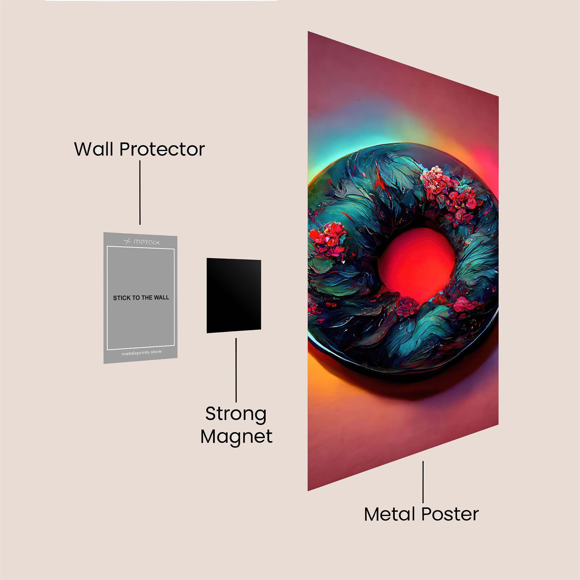 Floral Vortex Safe Wall Magnetic / M