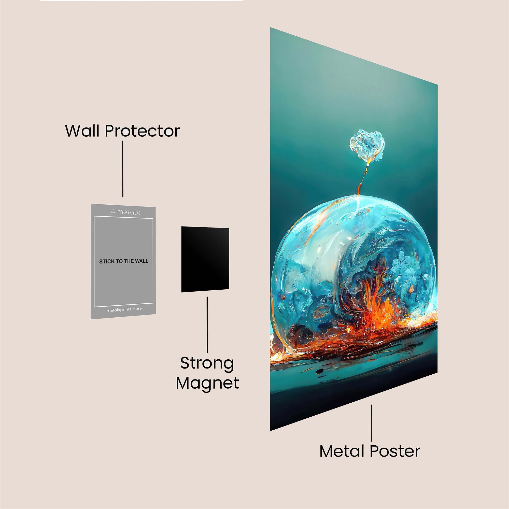 Earth Eruption Safe Wall Magnetic / M
