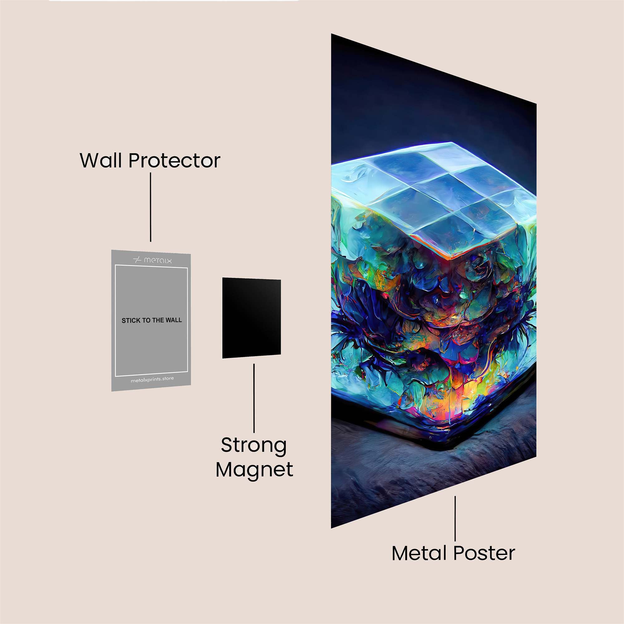 Cube Enigma Safe Wall Magnetic / M