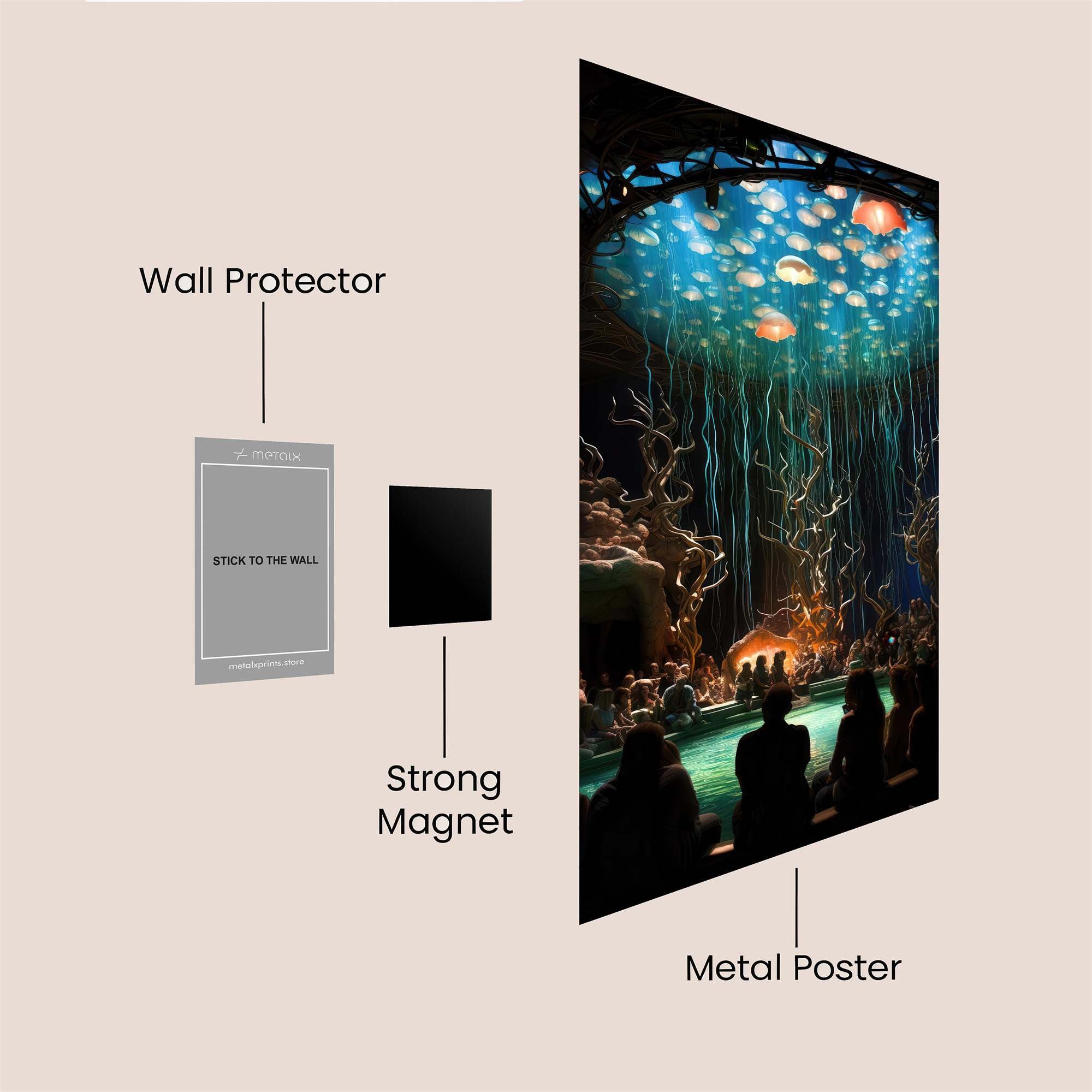 Jellyfish Enchantment Safe Wall Magnetic / M