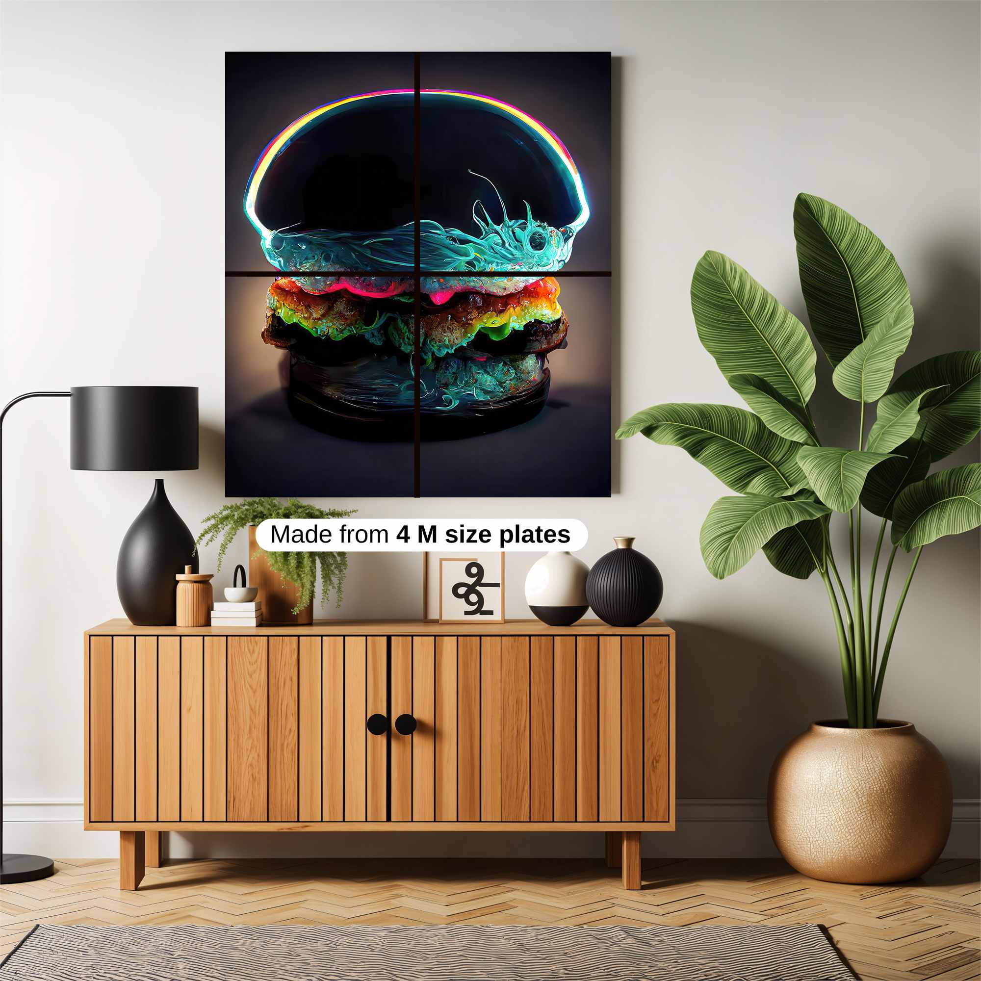 Psychedelic Burger Safe Wall Magnetic / M