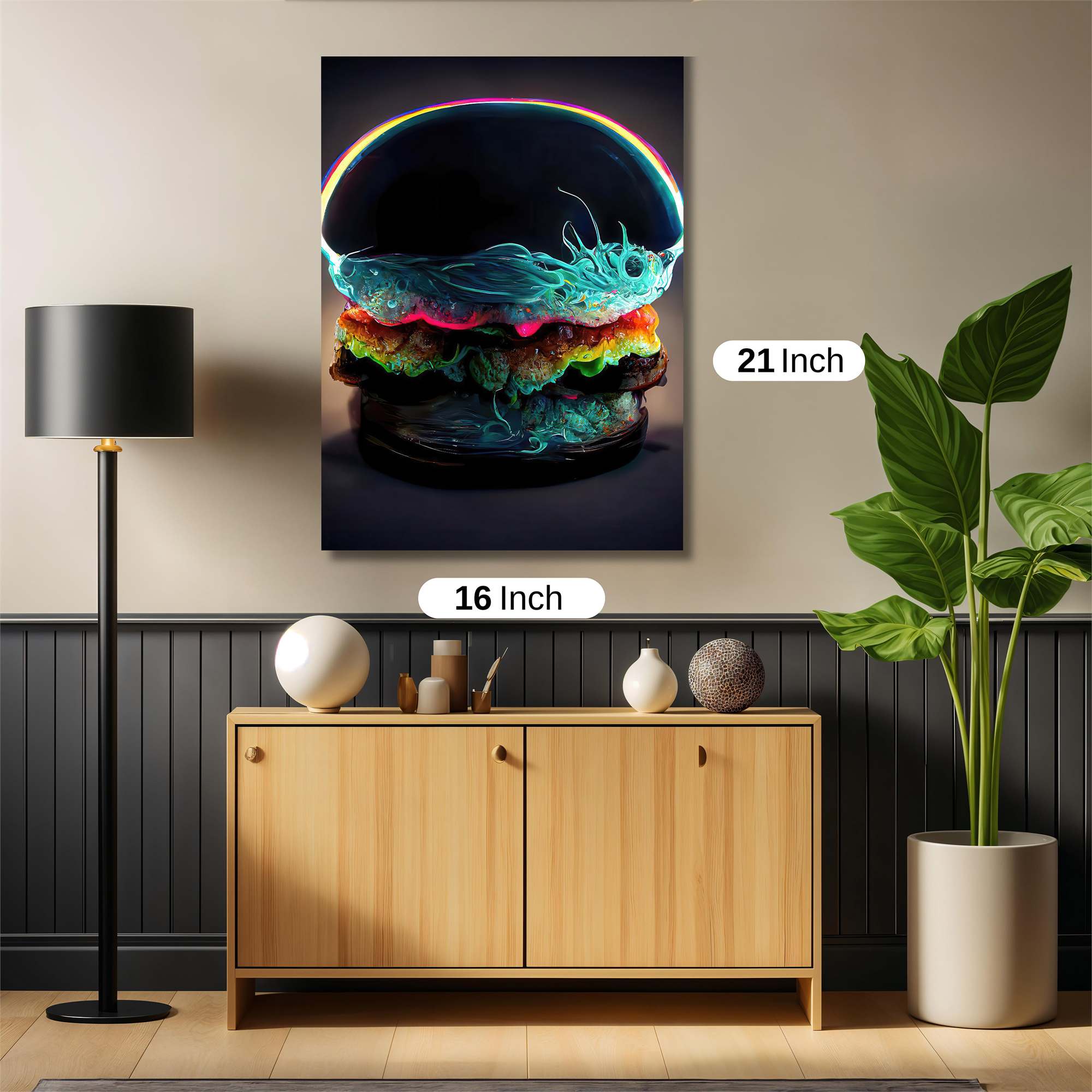 Psychedelic Burger Safe Wall Magnetic / M
