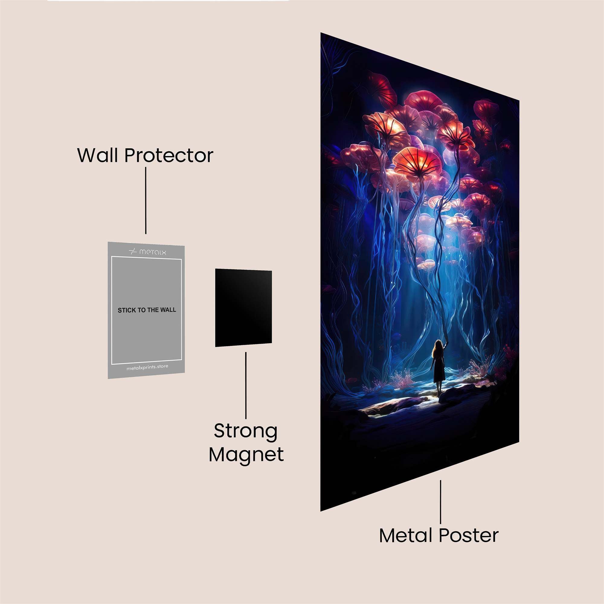 Jellyfish Enchantment Safe Wall Magnetic / M