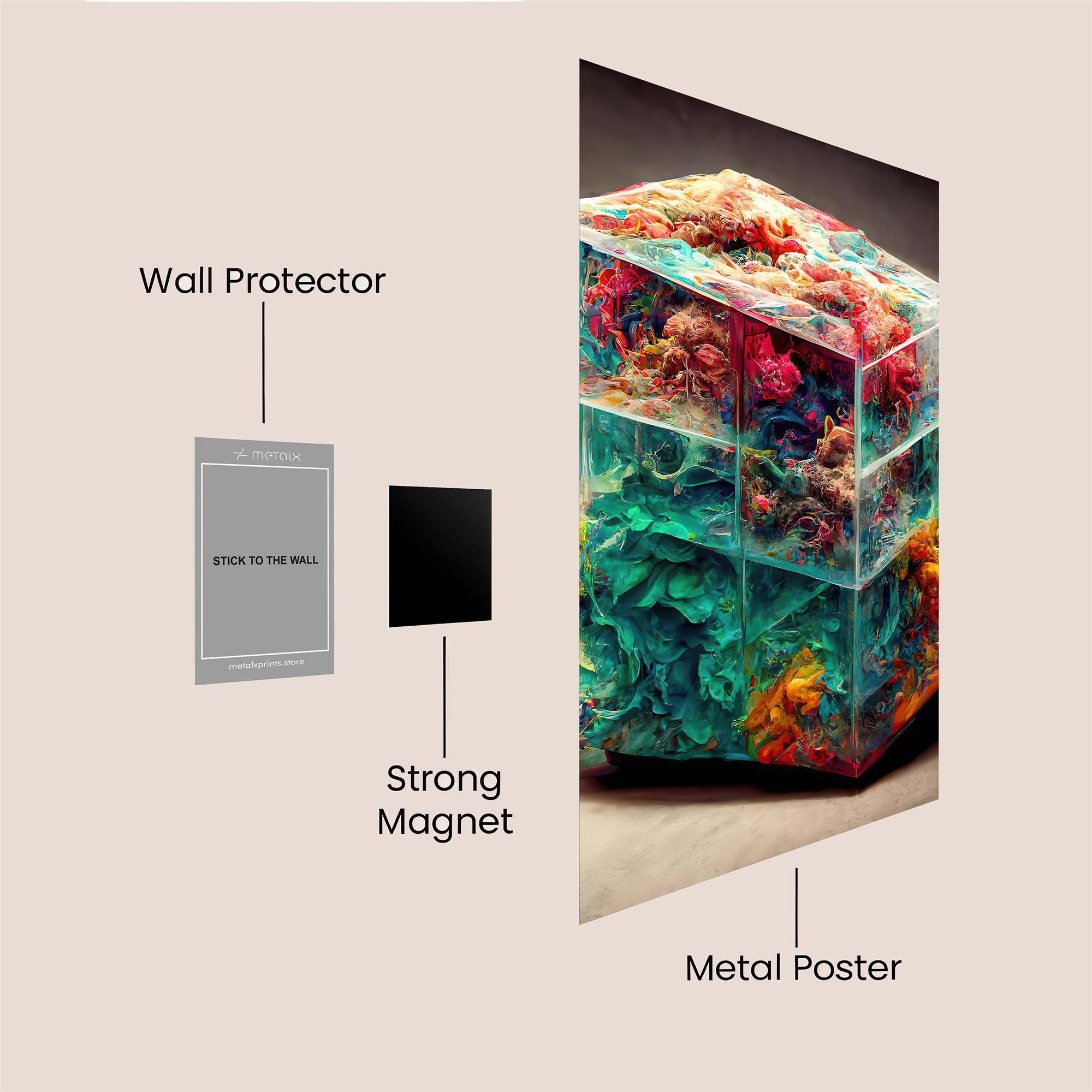 Colorful Chaos Safe Wall Magnetic / M