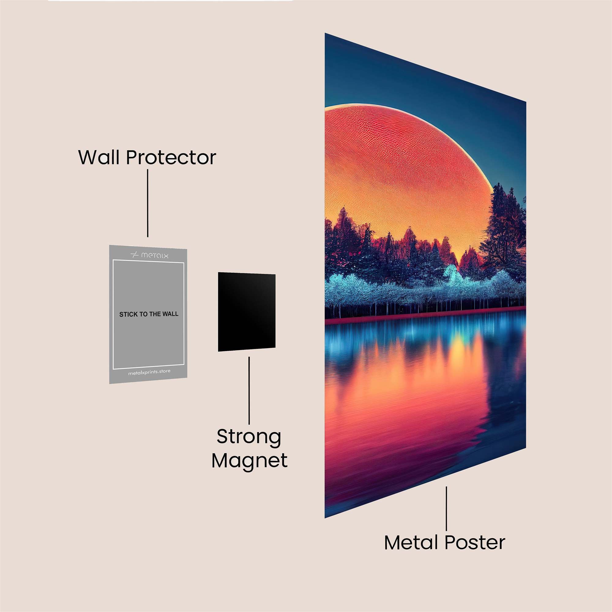 Sunset Serenity Safe Wall Magnetic / M