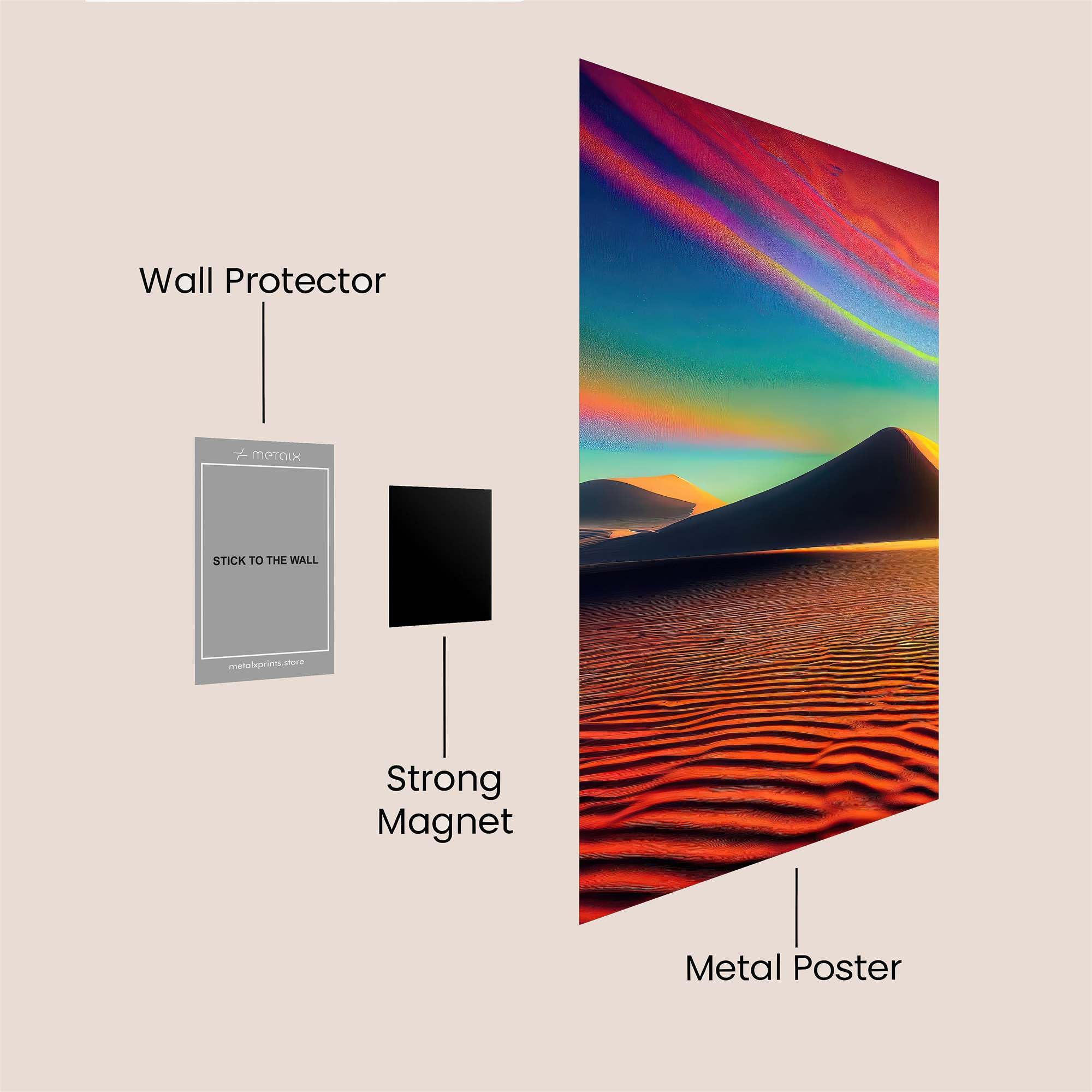 Desert Dreamscape Safe Wall Magnetic / M