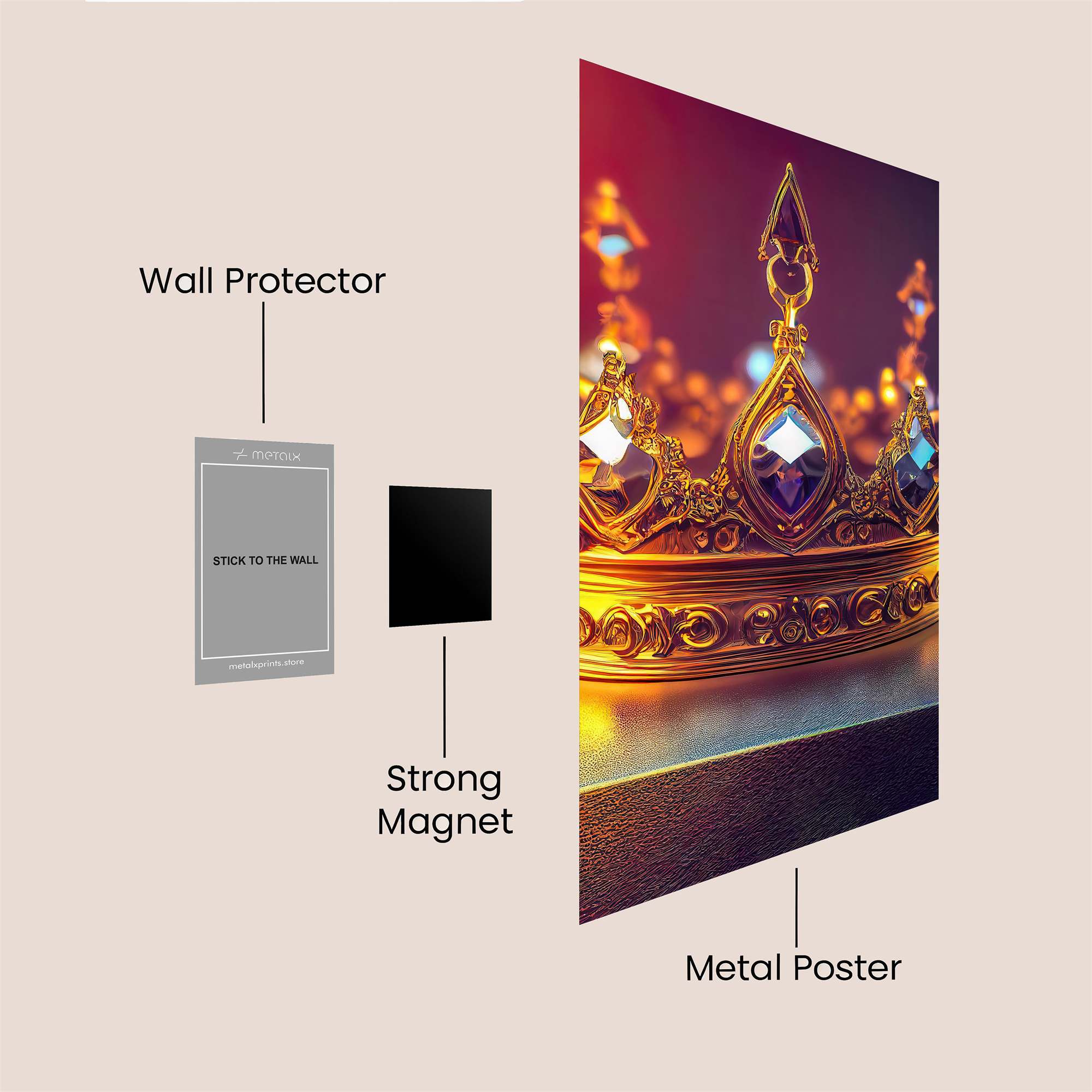 Crown Radiant Safe Wall Magnetic / M