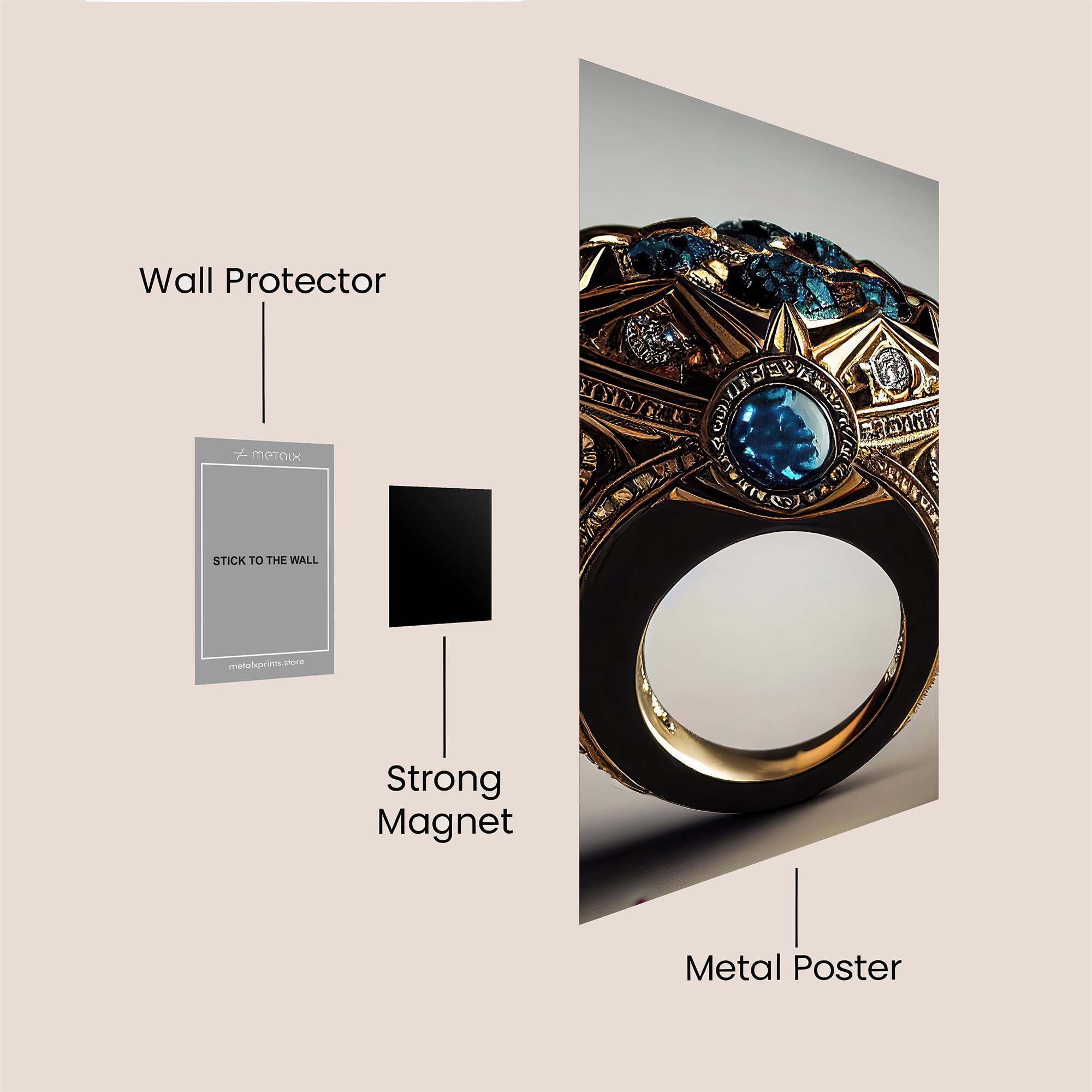 Azure Majesty Safe Wall Magnetic / M