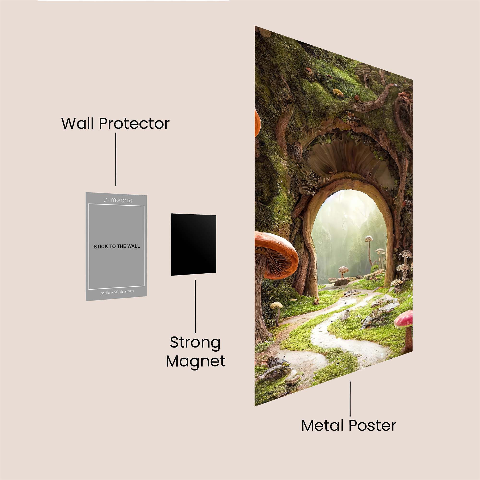 Mushroom Enchantment Safe Wall Magnetic / M