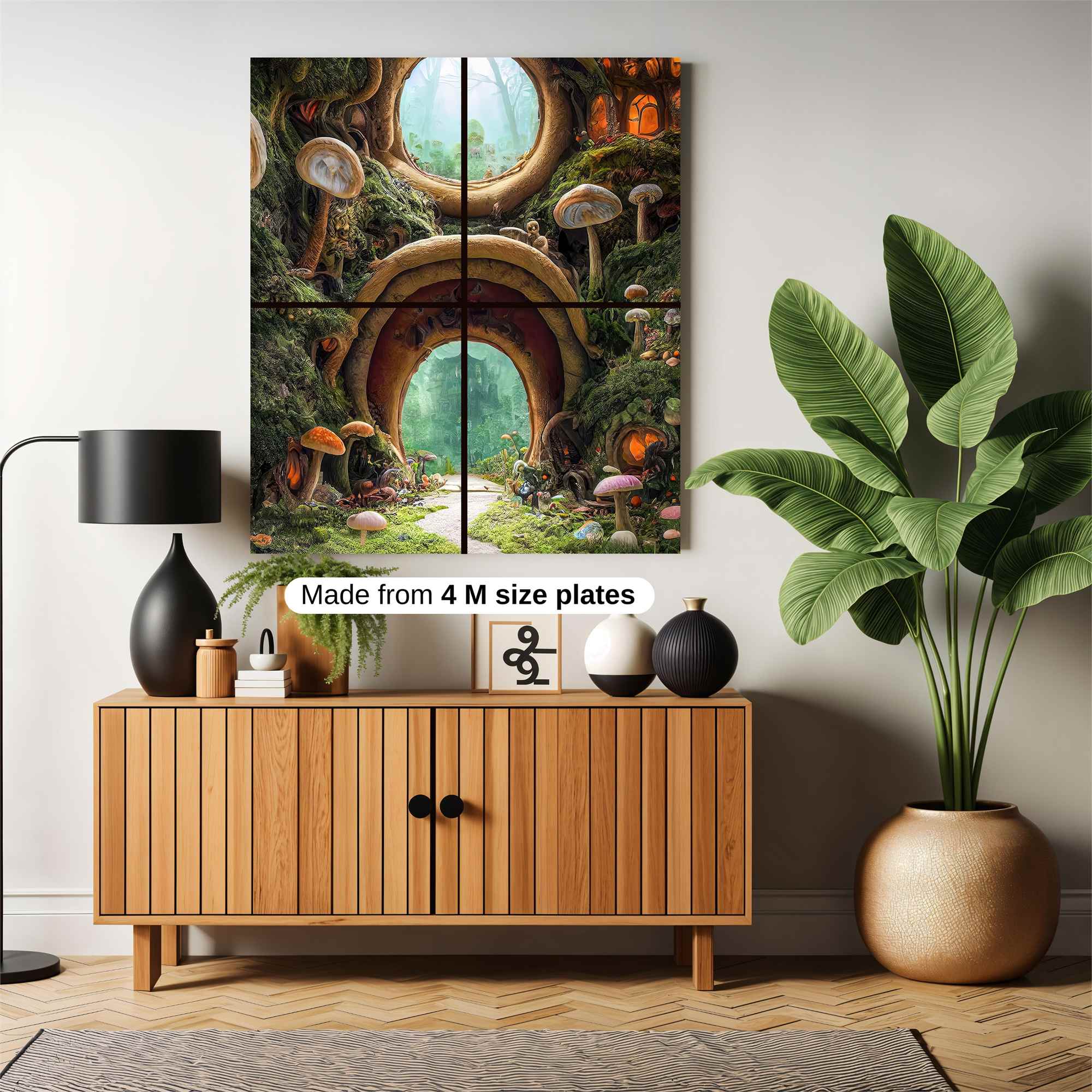 Mushroom Whimsy Safe Wall Magnetic / M