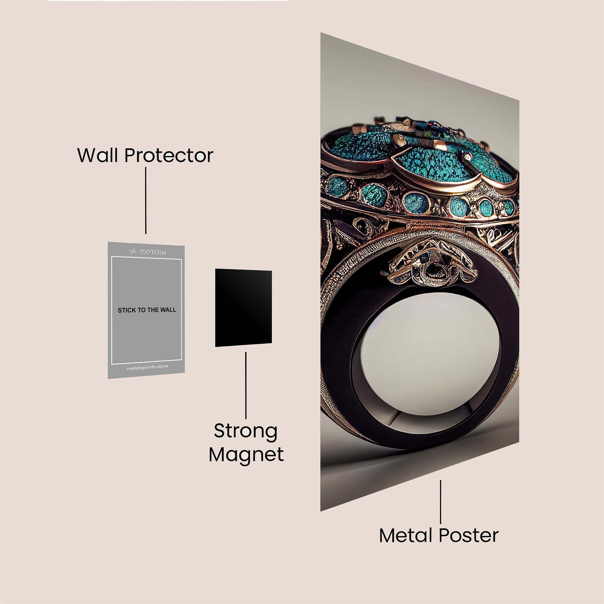 Jewel Enigma Safe Wall Magnetic / M