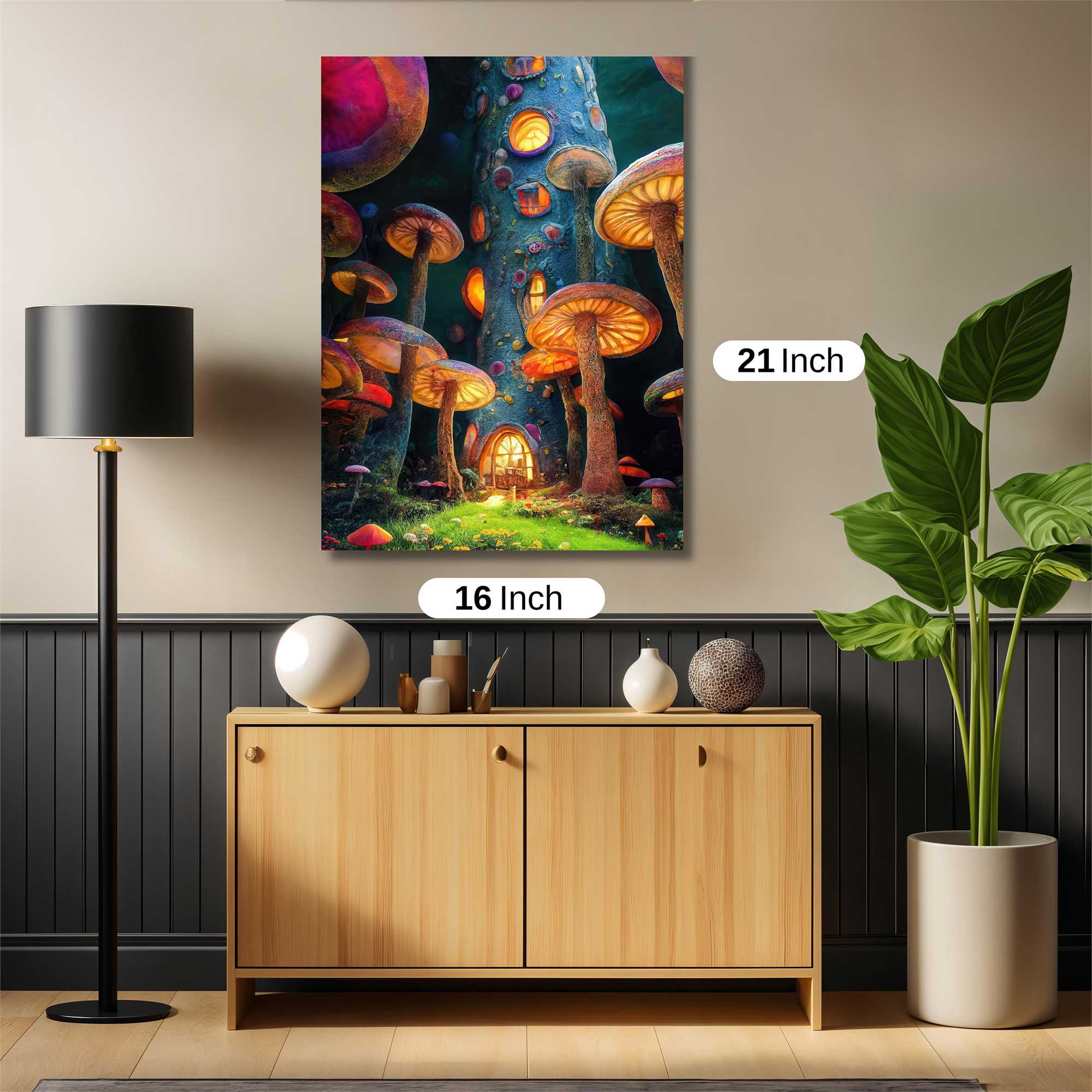 Mushroom Whimsy Safe Wall Magnetic / M