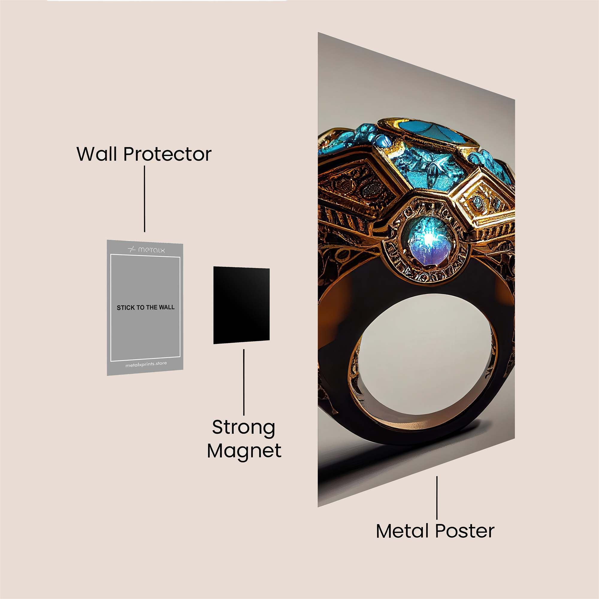 Sapphire Majesty Safe Wall Magnetic / M