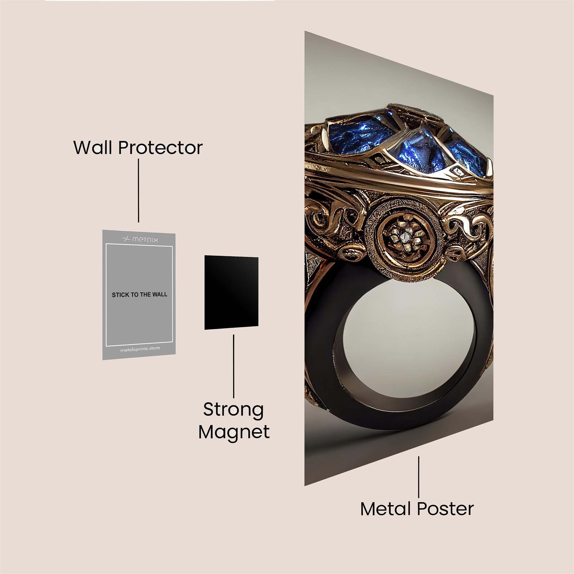 Sapphire Majesty Safe Wall Magnetic / M