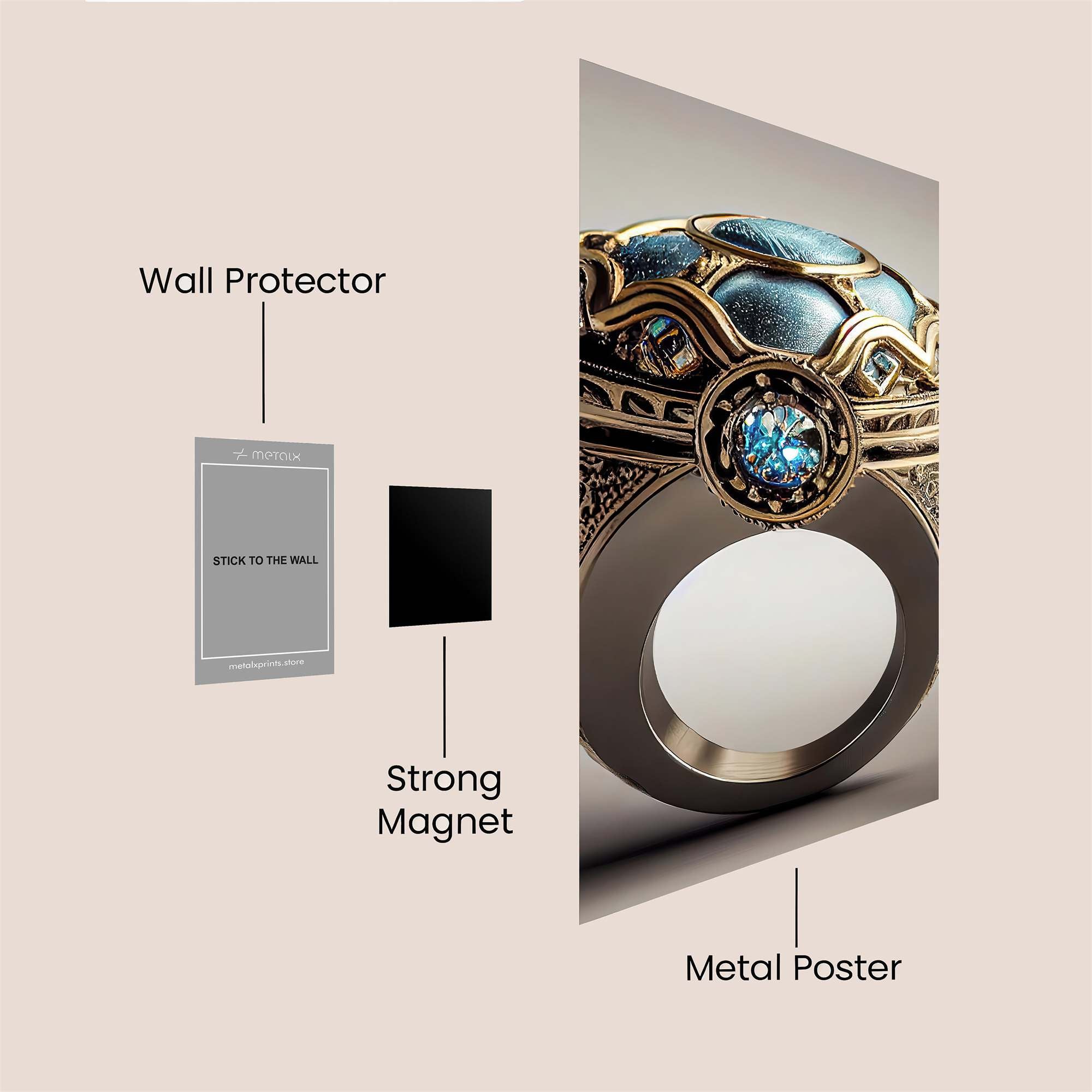 Azure Majesty Safe Wall Magnetic / M