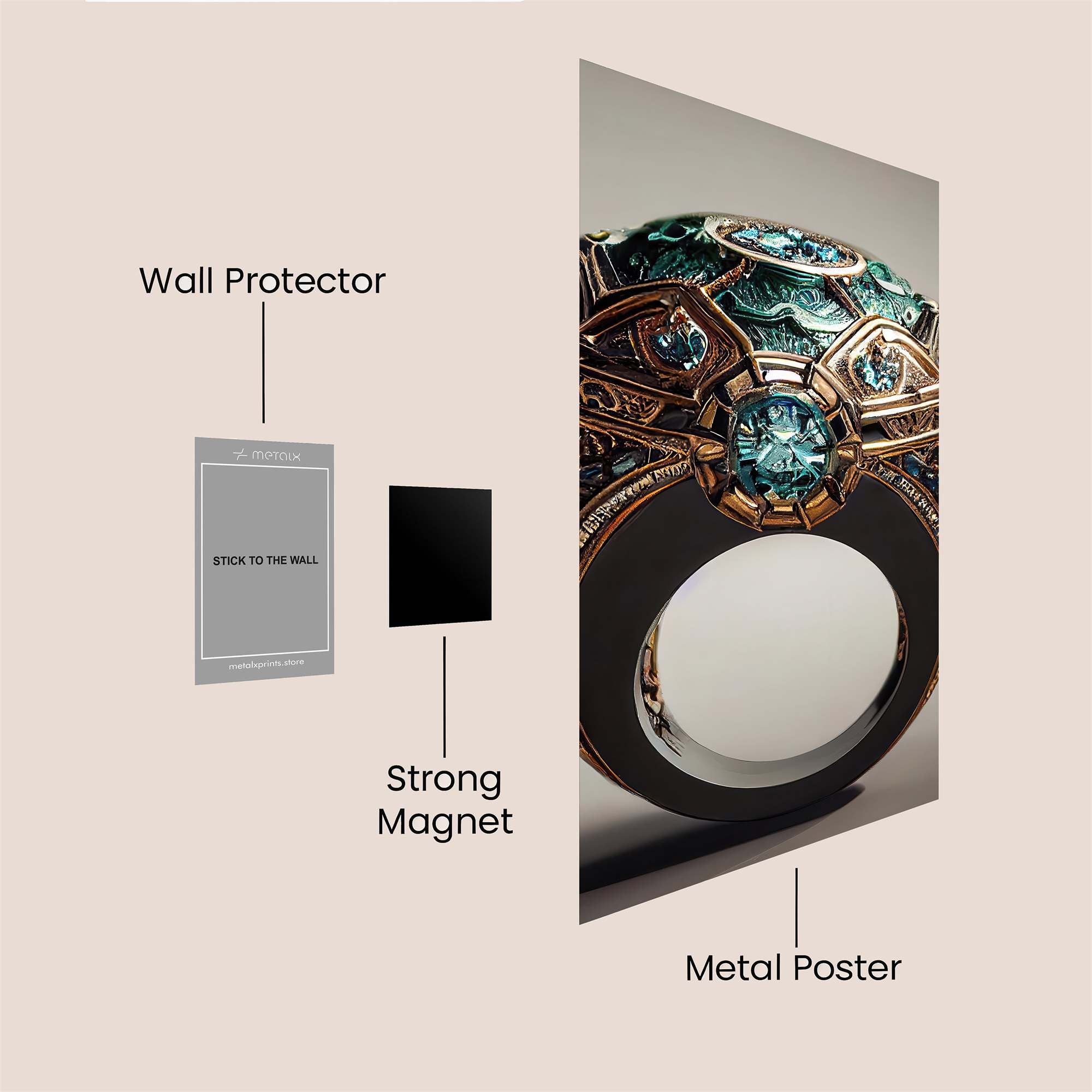 Jeweled Majesty Safe Wall Magnetic / M