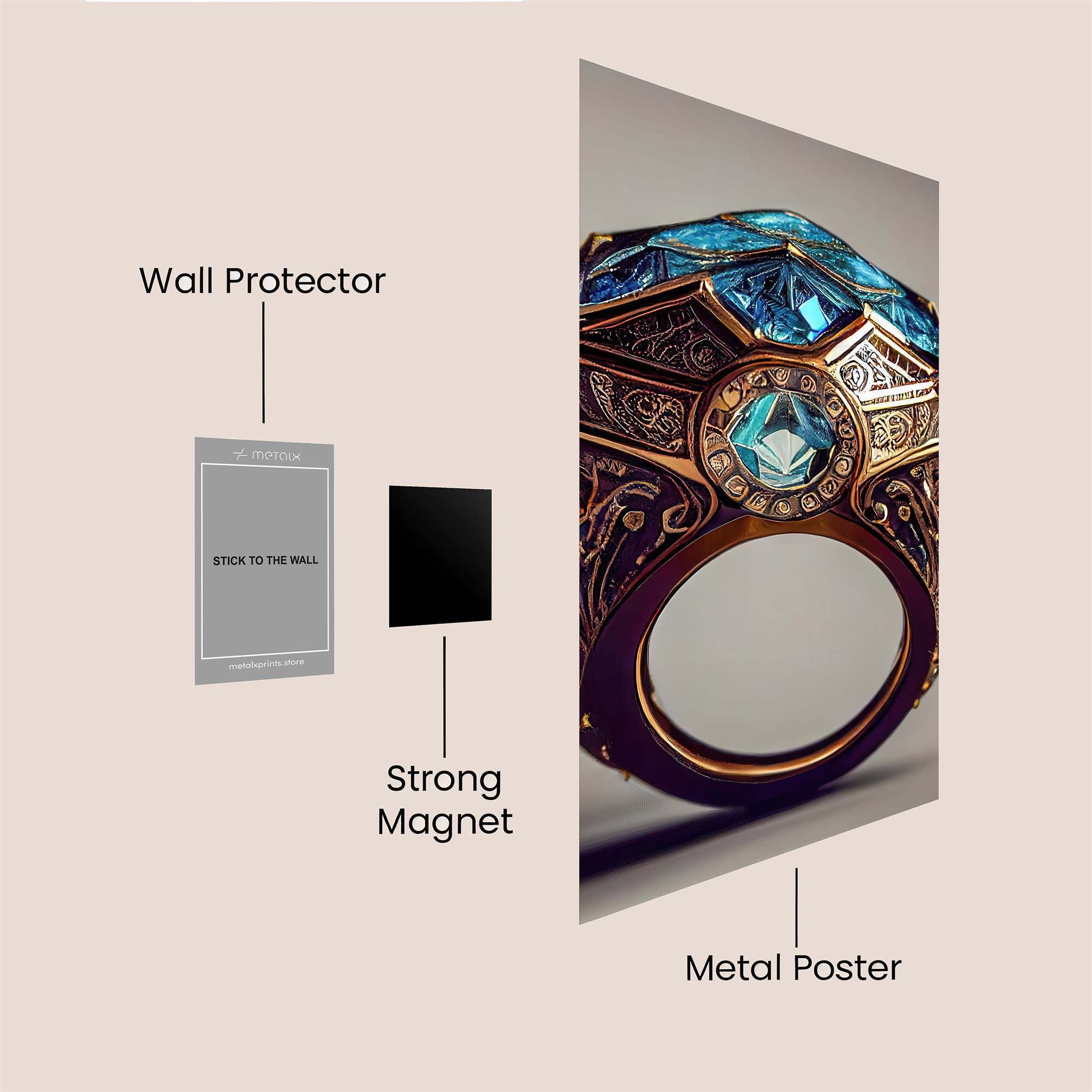 Azure Majesty Safe Wall Magnetic / M