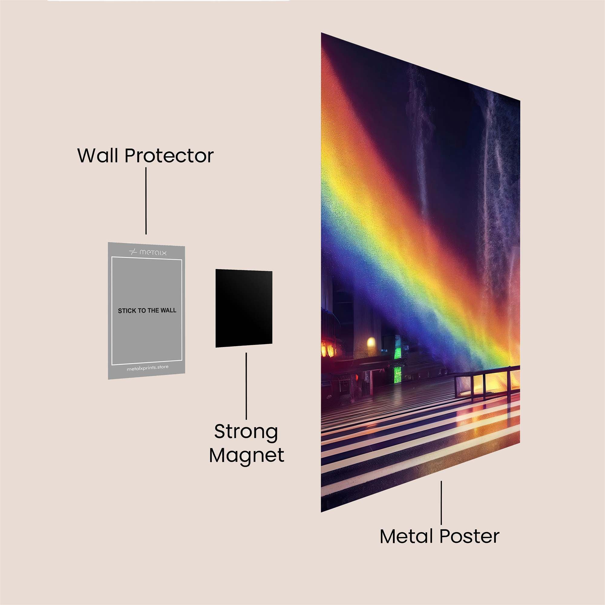 Rainbow Reverie Safe Wall Magnetic / M