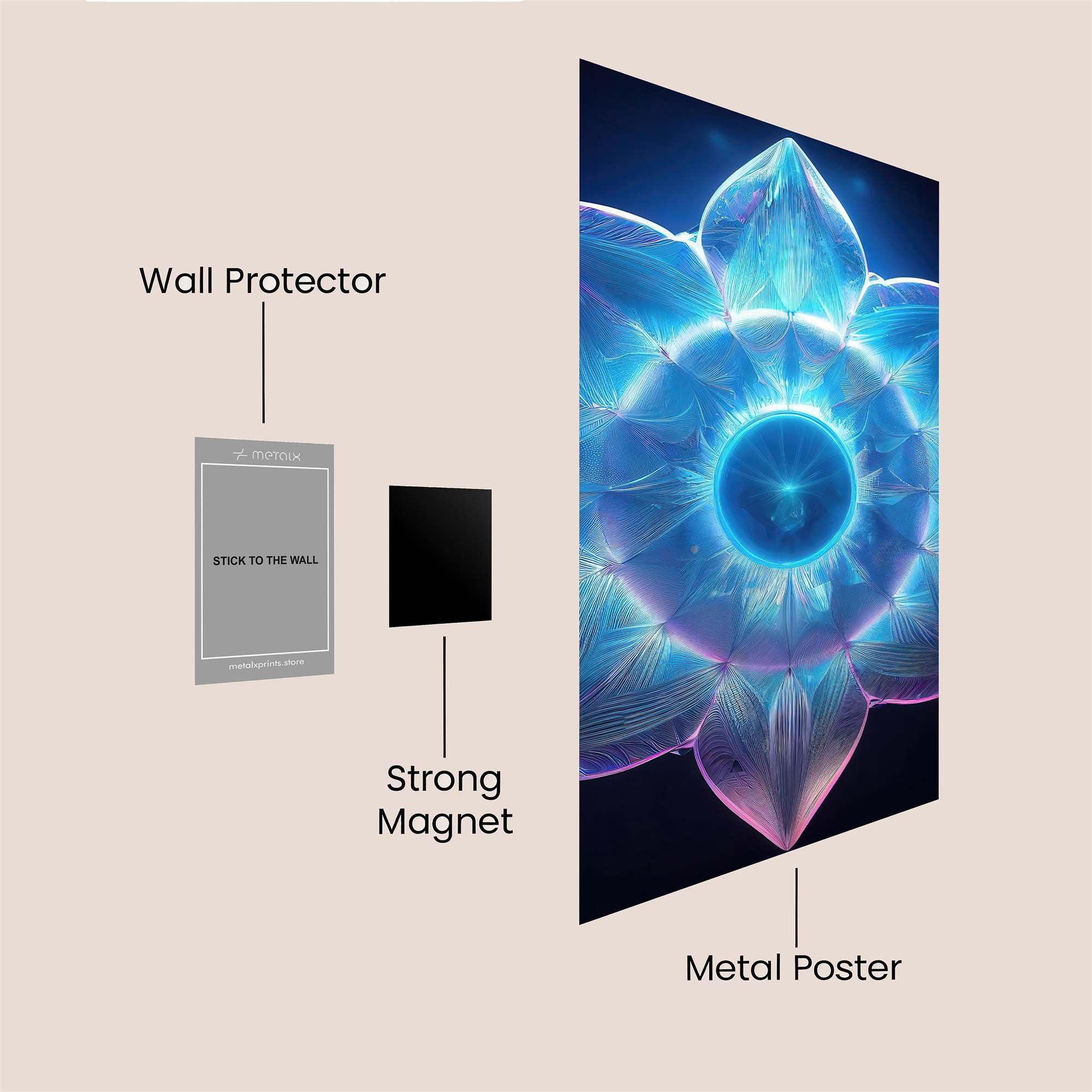 Crystal Serenity Safe Wall Magnetic / M