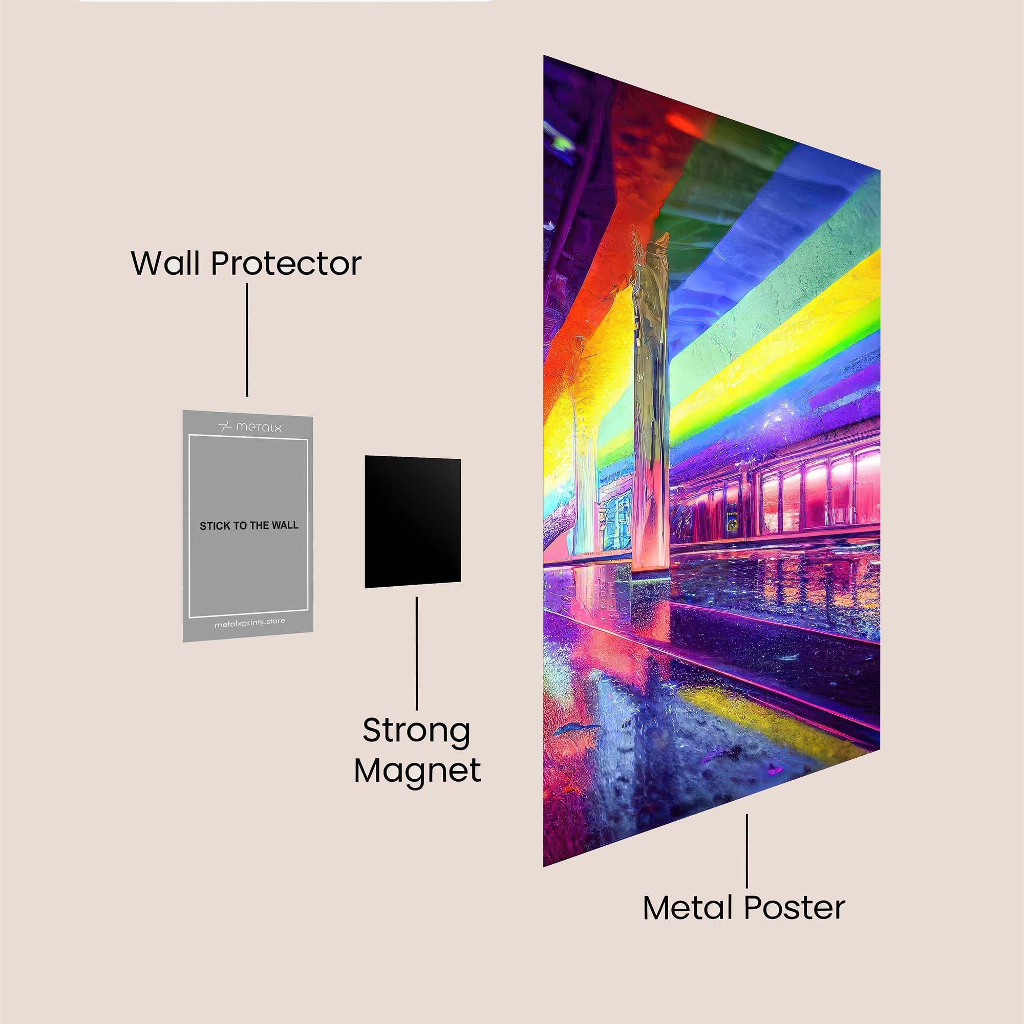 Rainbow Reverie Safe Wall Magnetic / M