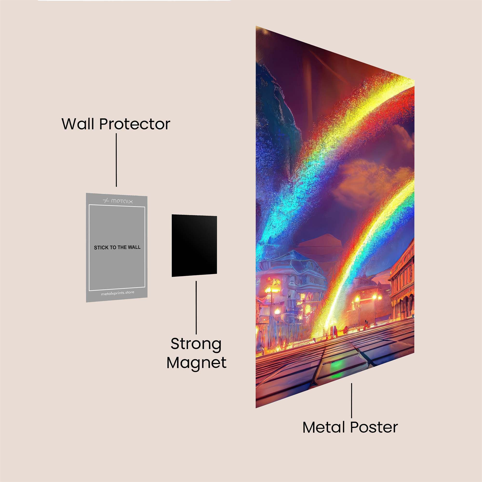 Rainbow Reverie Safe Wall Magnetic / M