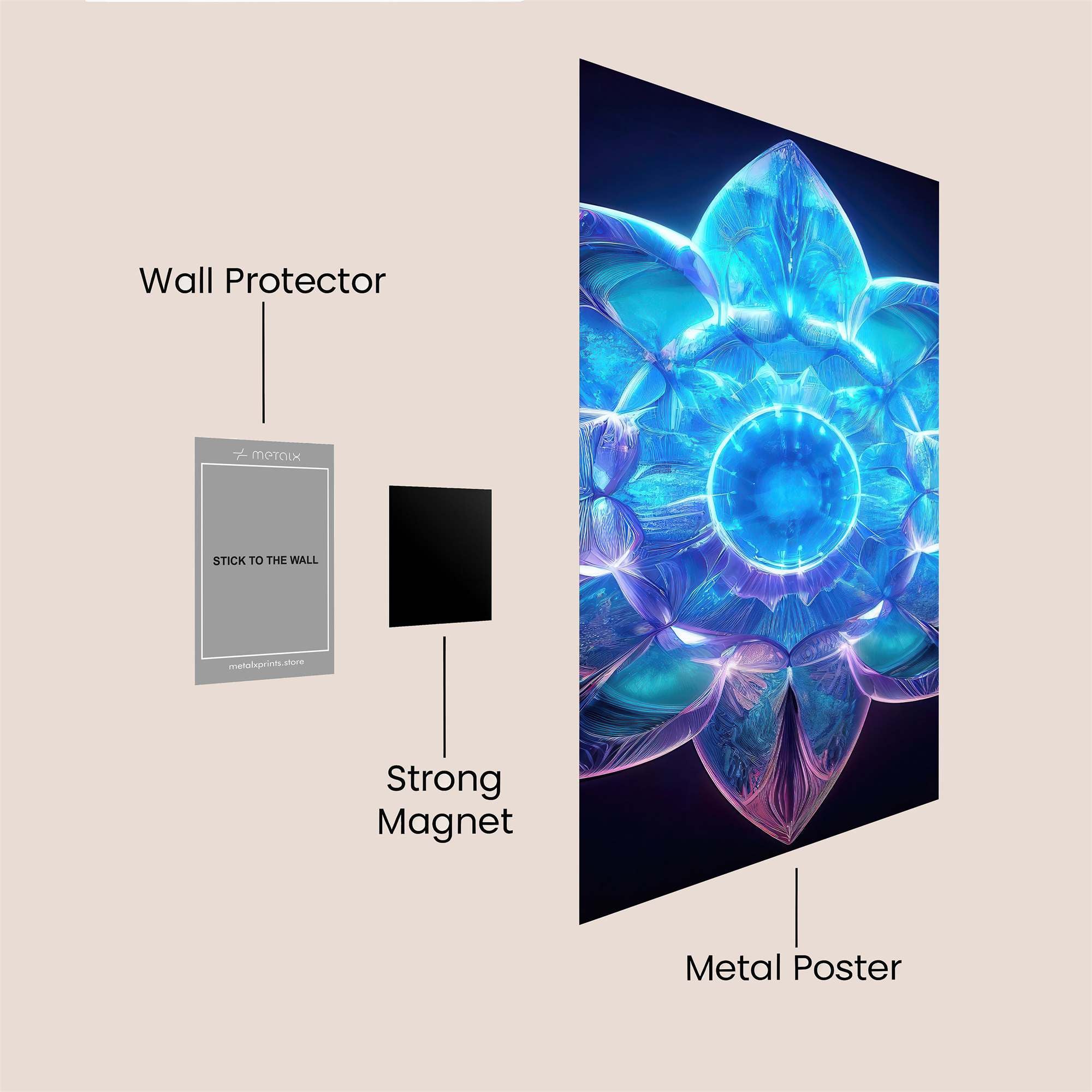 Crystal Serenity Safe Wall Magnetic / M