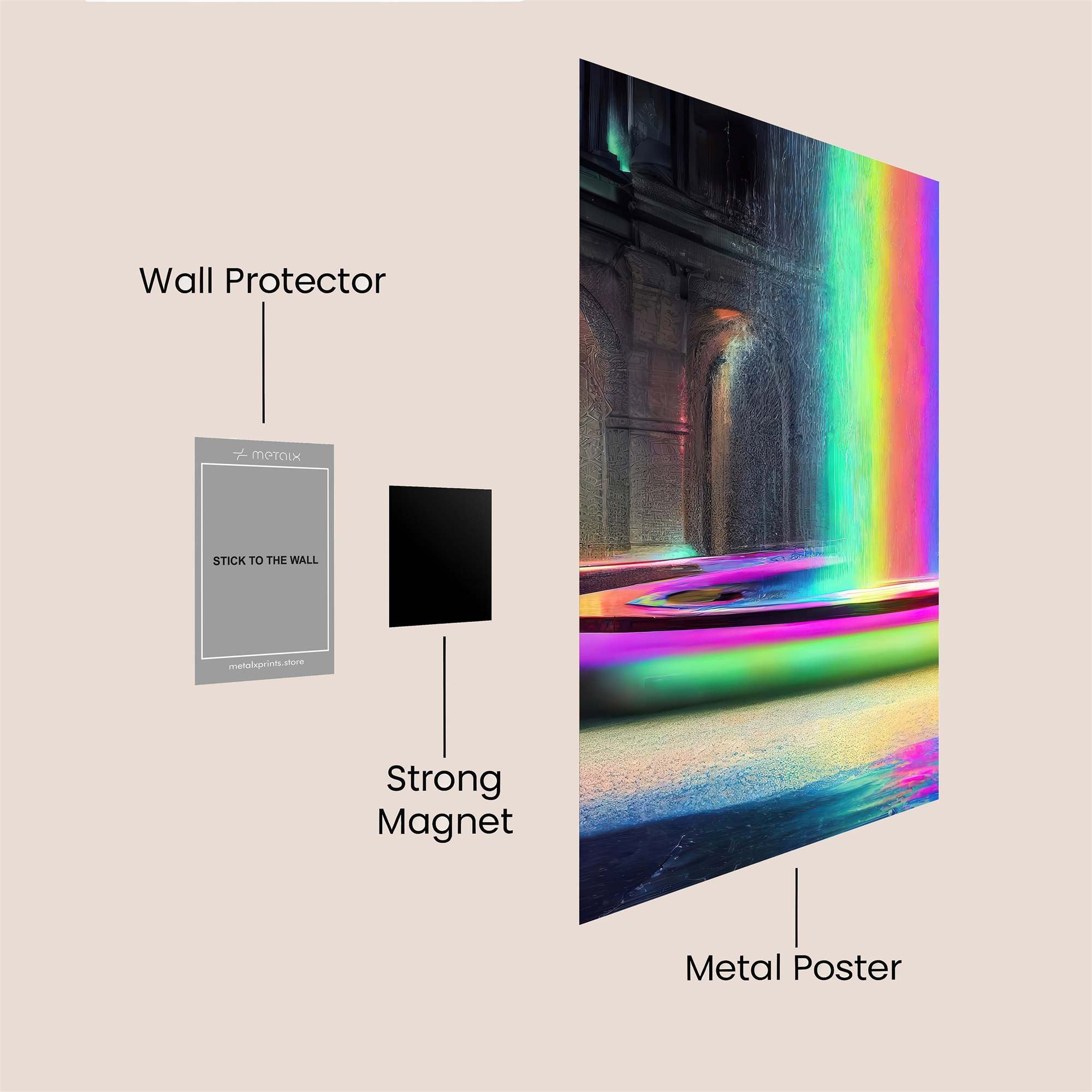 Rainbow Reverie Safe Wall Magnetic / M
