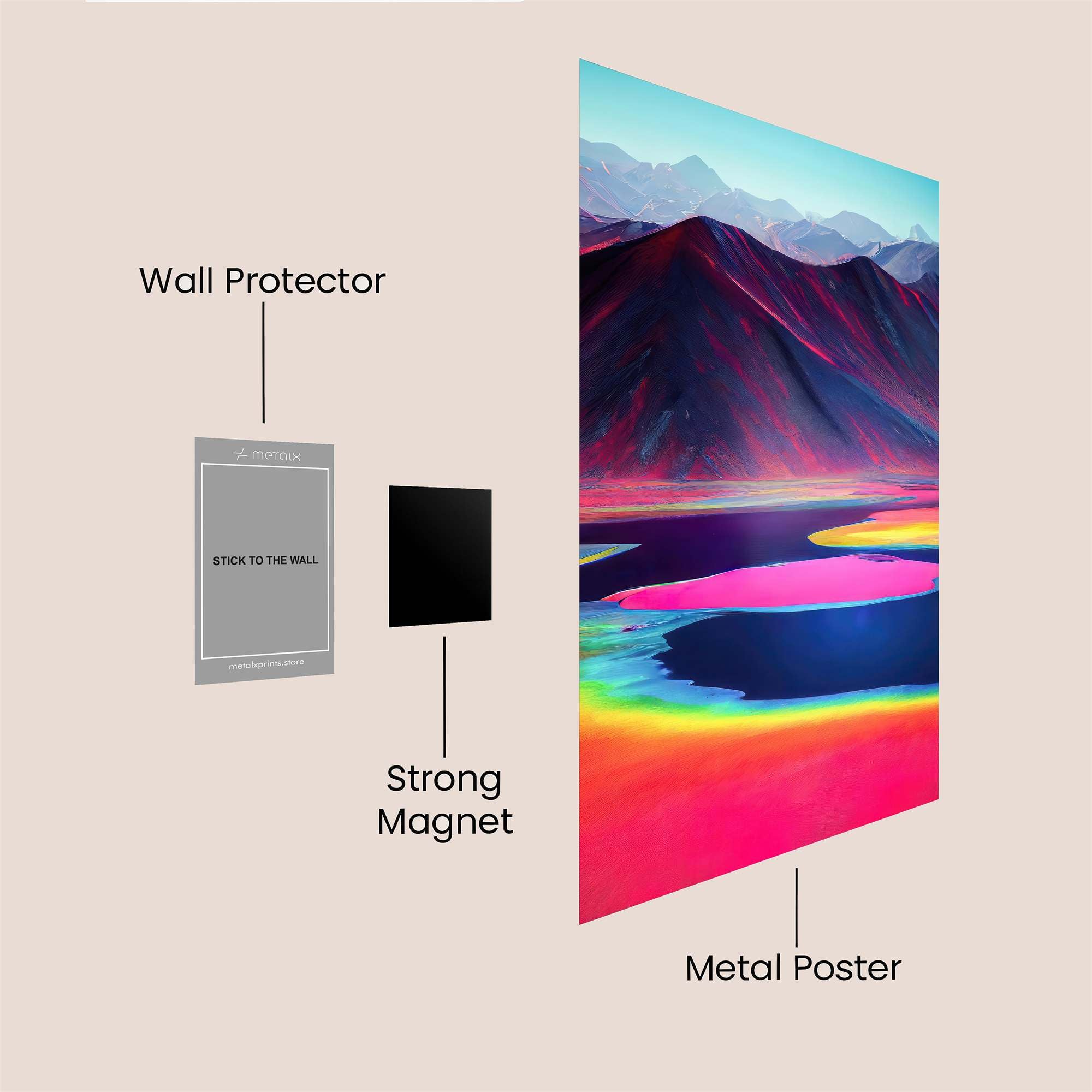 Rainbow Serenity Safe Wall Magnetic / M