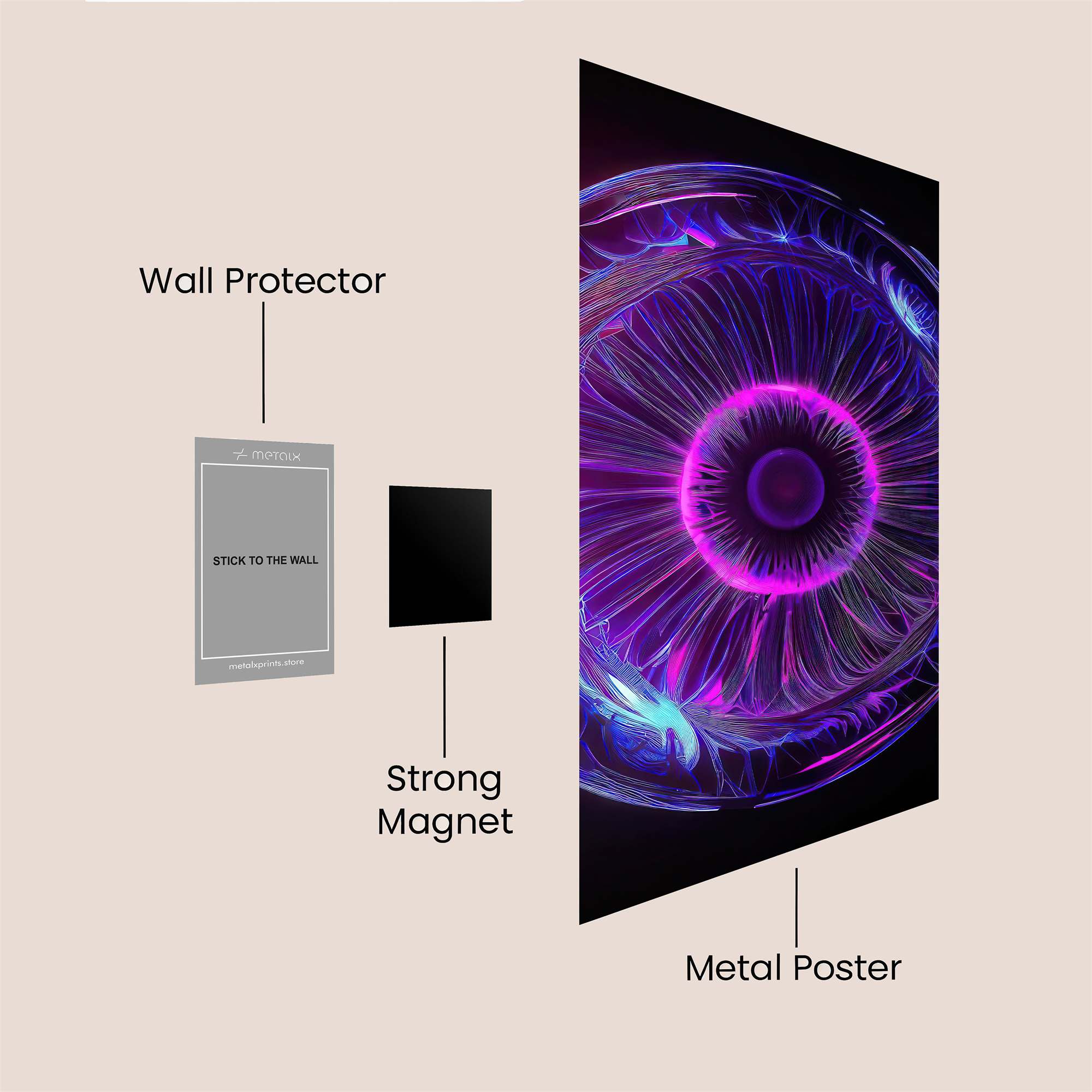 Cosmic Whirl Safe Wall Magnetic / M