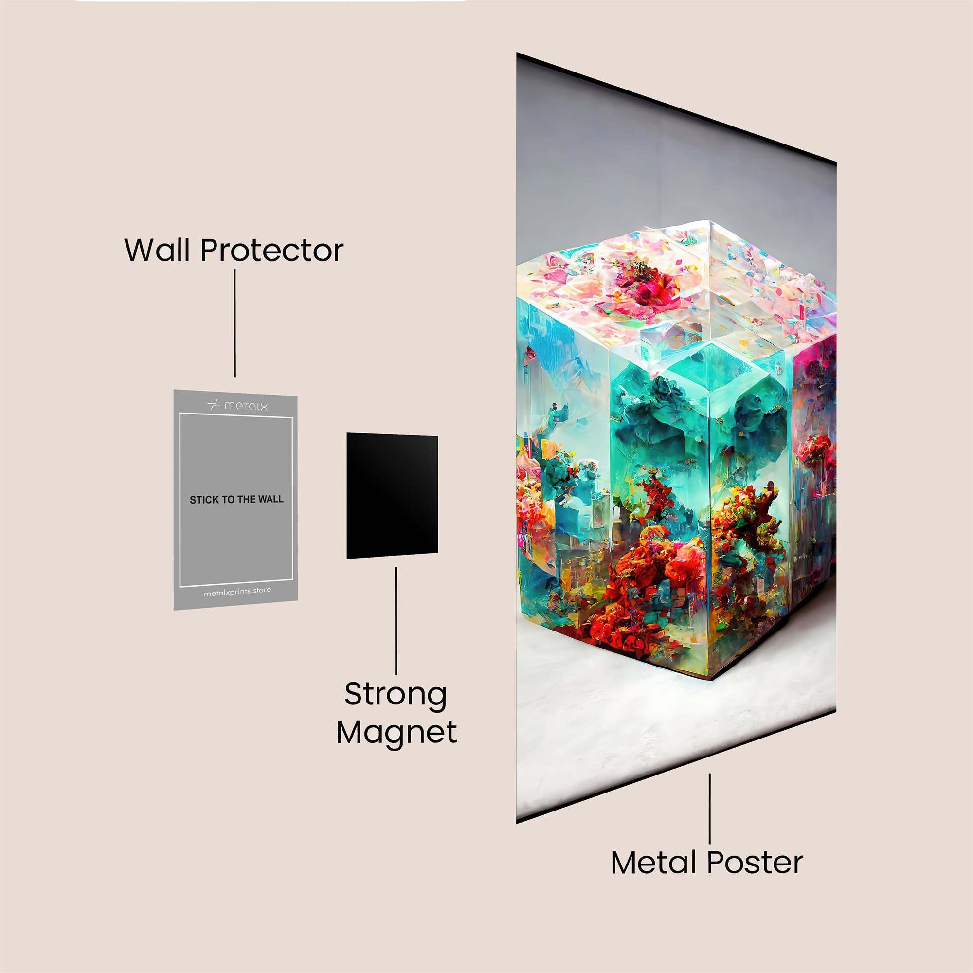 Cube Dreamscape Safe Wall Magnetic / M