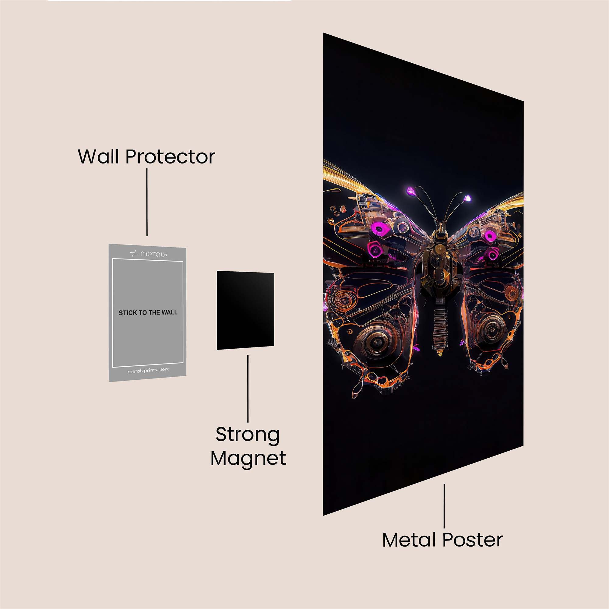 Butterfly Ethereal Safe Wall Magnetic / M
